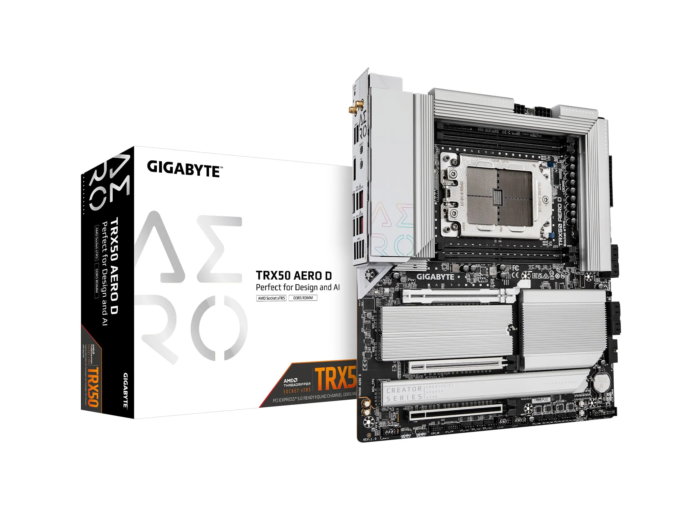 GIGABYTE TRX50 AERO D - Gigabyte TRX50 AERO E-ATX Motherboard for Ryzen Threadripper