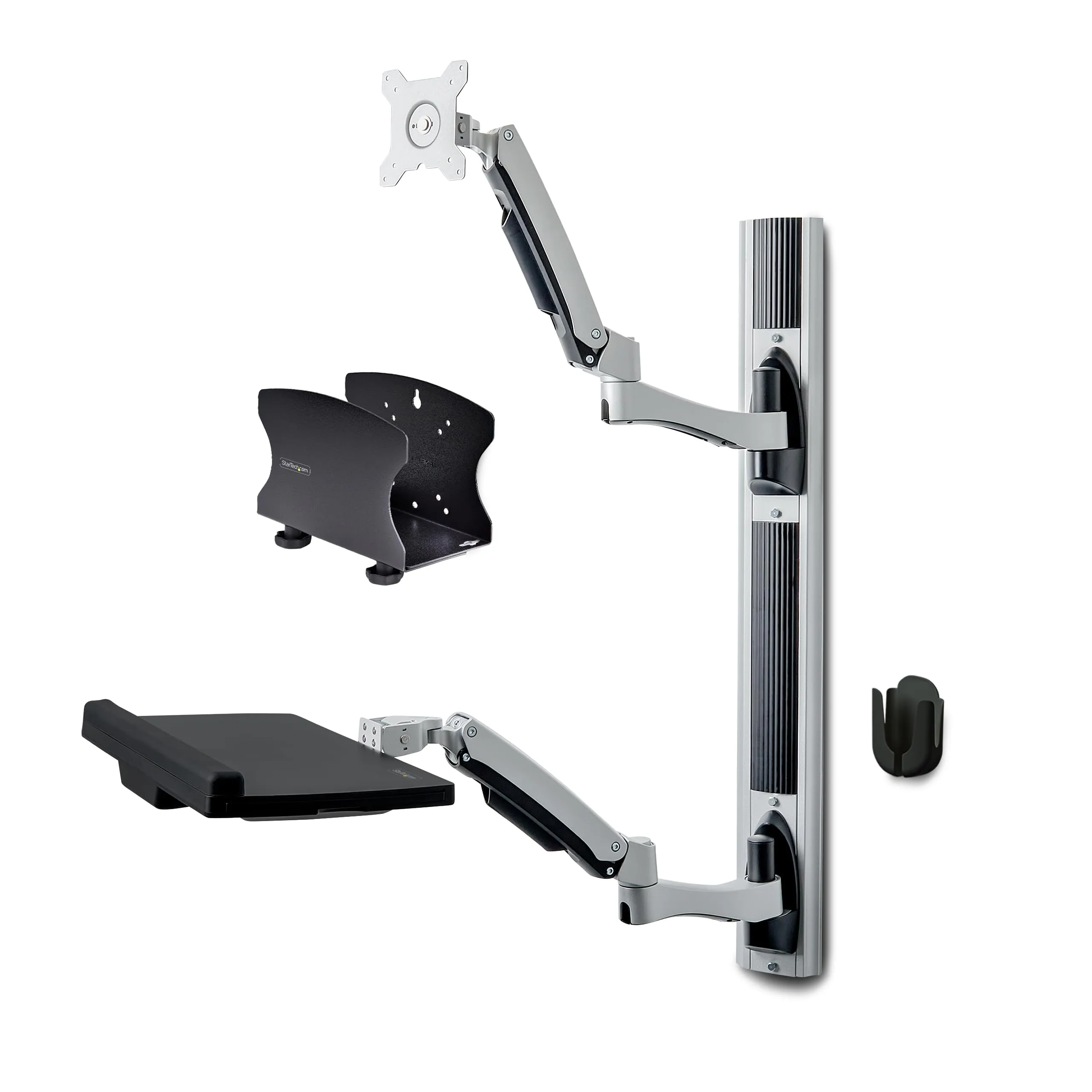 STARTECH 2PASTSC-WALL-MOUNT — StarTech AC 2PASTSC-WALL-MOUNT Wall Mount Workstation VESA f 32MN w KB Tray