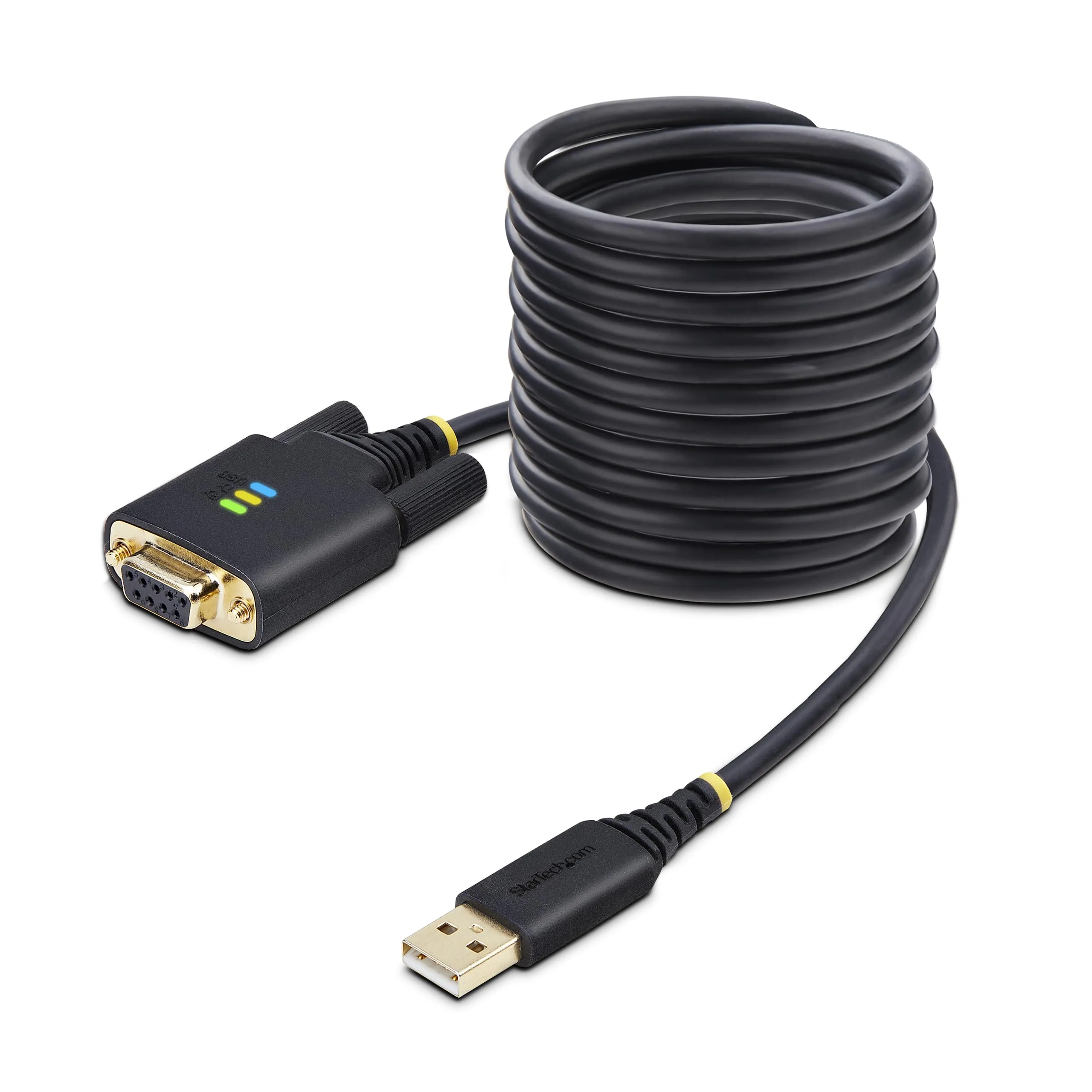 STARTECH 1P10FFCN-USB-SERIAL — 10FT (3M) USB TO NULL MODEM SERIAL ADAPTER CABLE, COM RETENTION, FTDI, USB-A TO