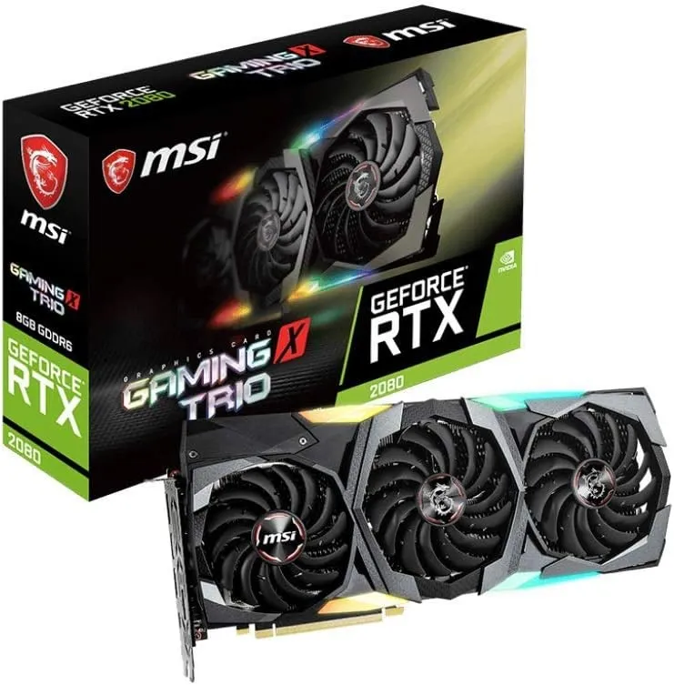 MSI RTX2080GAMINGXTRIO — MSI GeForce RTX 2080 X Trio 8GB Gaming Graphics Card