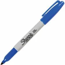 Newell Brands SAN 30003B — Sharpie Fine Point Permanent Marker - Fine Marker Point - 1 mm Marker Point Size - Blue - 12 / Box