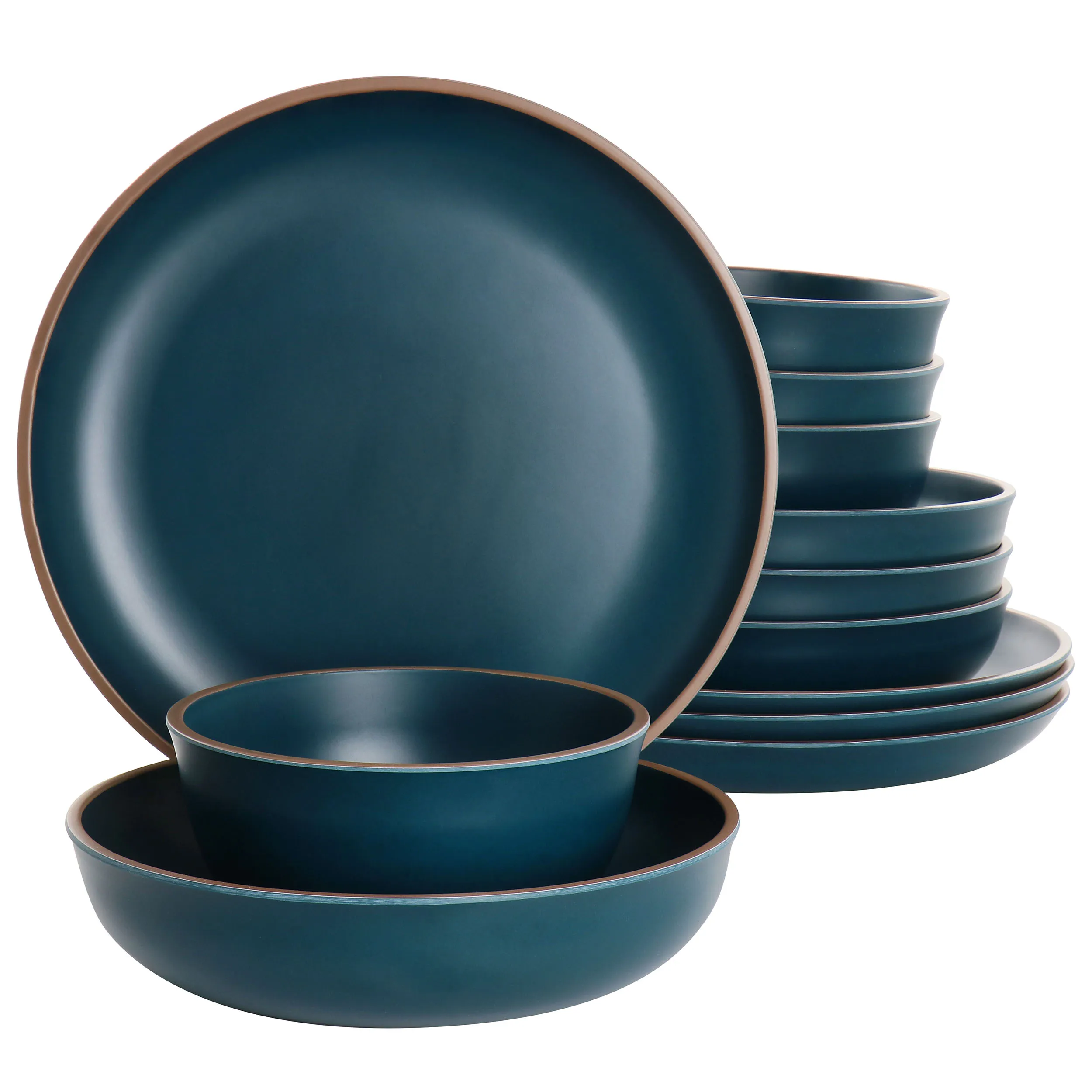 Gibson 136597.12 — Gibson Home Rockabye 12-Piece Melamine Dinnerware Set