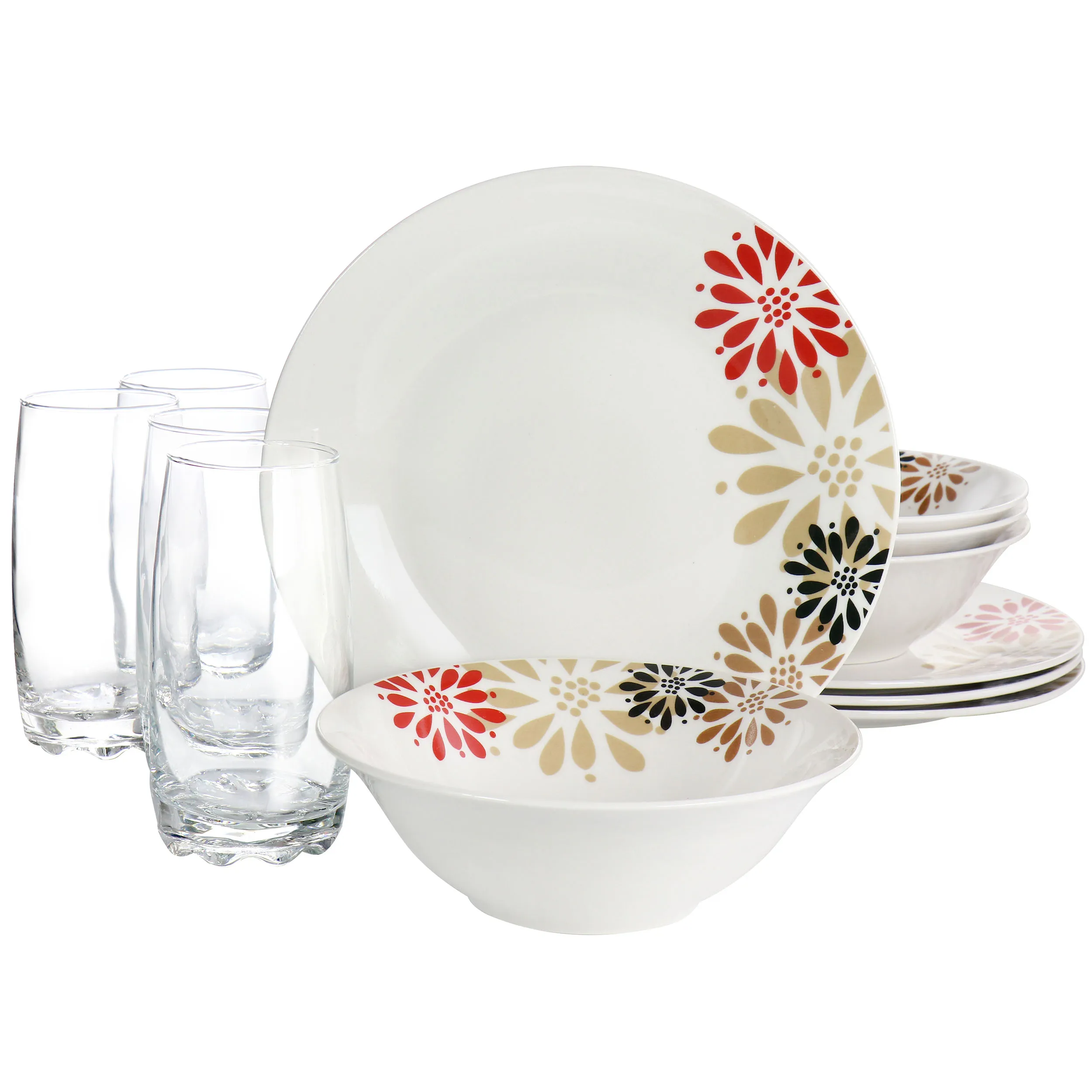 Gibson 135397.12 — Gibson Everyday Osaka Blossom 12-Piece Dinnerware Set