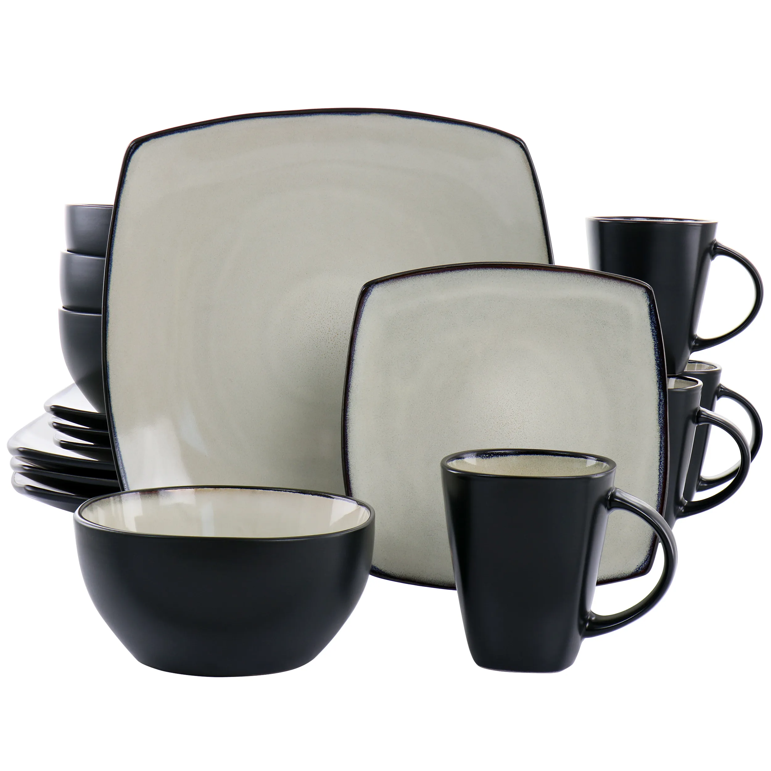 Gibson 127334.16R — Gibson Elite Soho Lounge 16-Piece Stoneware Dinner Set