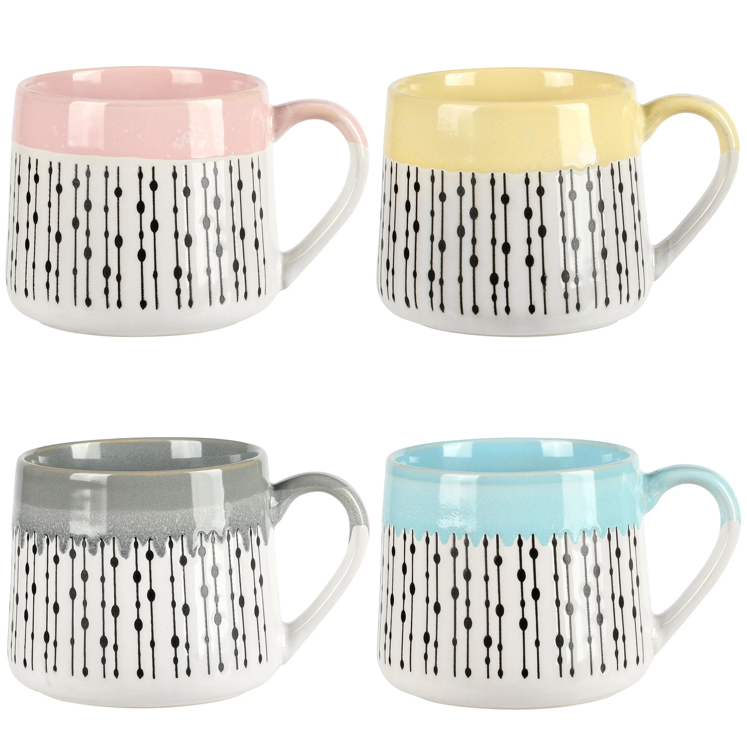 Gibson 136619.01 — Gibson Home Palmridge Stoneware Coffee Mug Set - 4 Pack