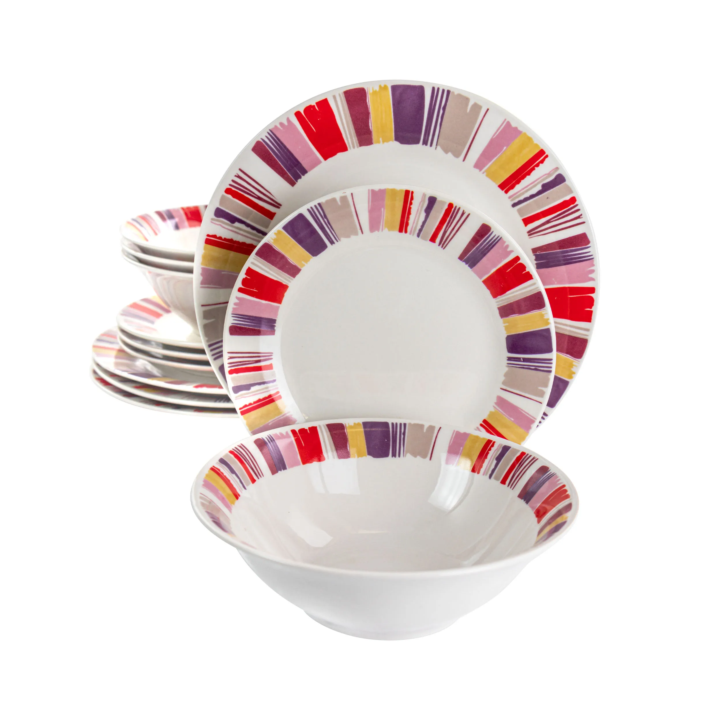 Gibson 127022.12 — Gibson Home Orleans Vibrant 12-Piece Dinnerware Set