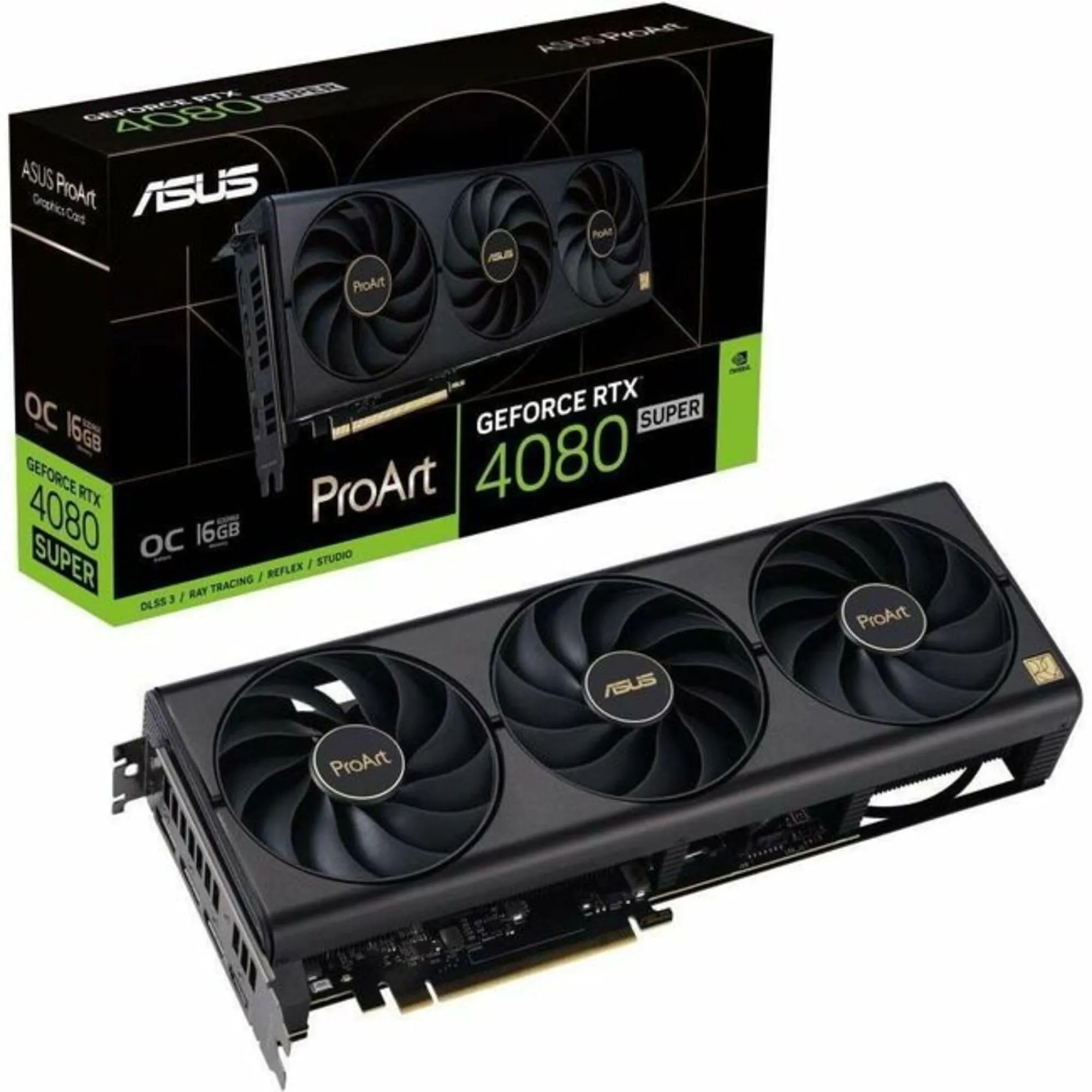 ASUS PROART-RTX4080S-O16G — Asus NVIDIA GeForce RTX 4080 SUPER Graphic Card - 16 GB GDDR6X