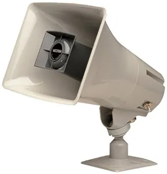 VALCOM V-1036C-GY — ONE-WAY, 15-WATT AMPLIFIED HORN, GRAY