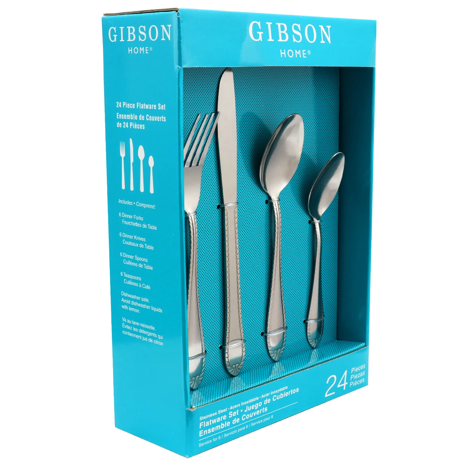 Gibson 80053.24 — Gibson Home Wilmington 24-Piece Stainless Steel Flatware Set