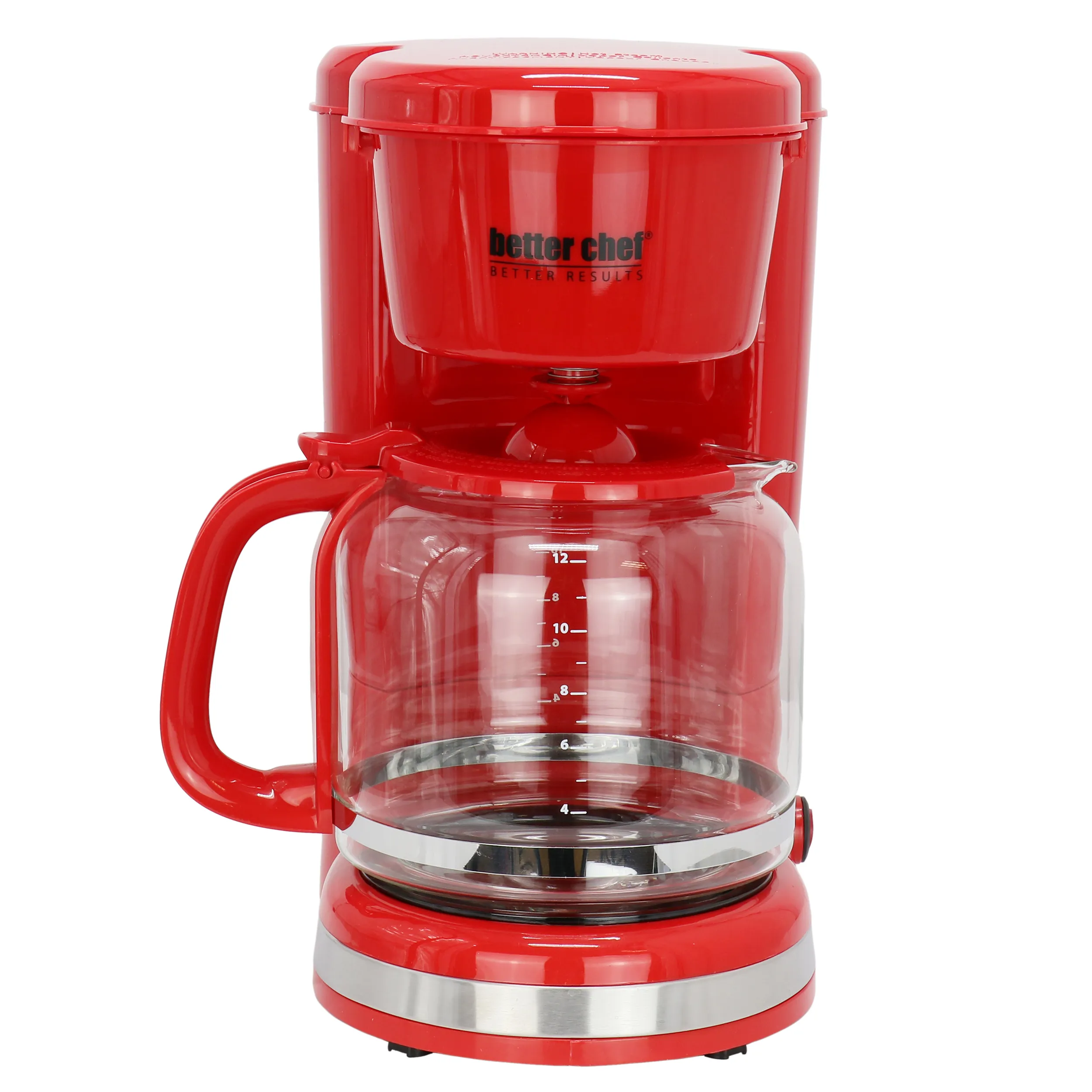 BETTER CHEF IM-117R — Better Chef 12 Cup 900 Watt Coffee Maker in Red