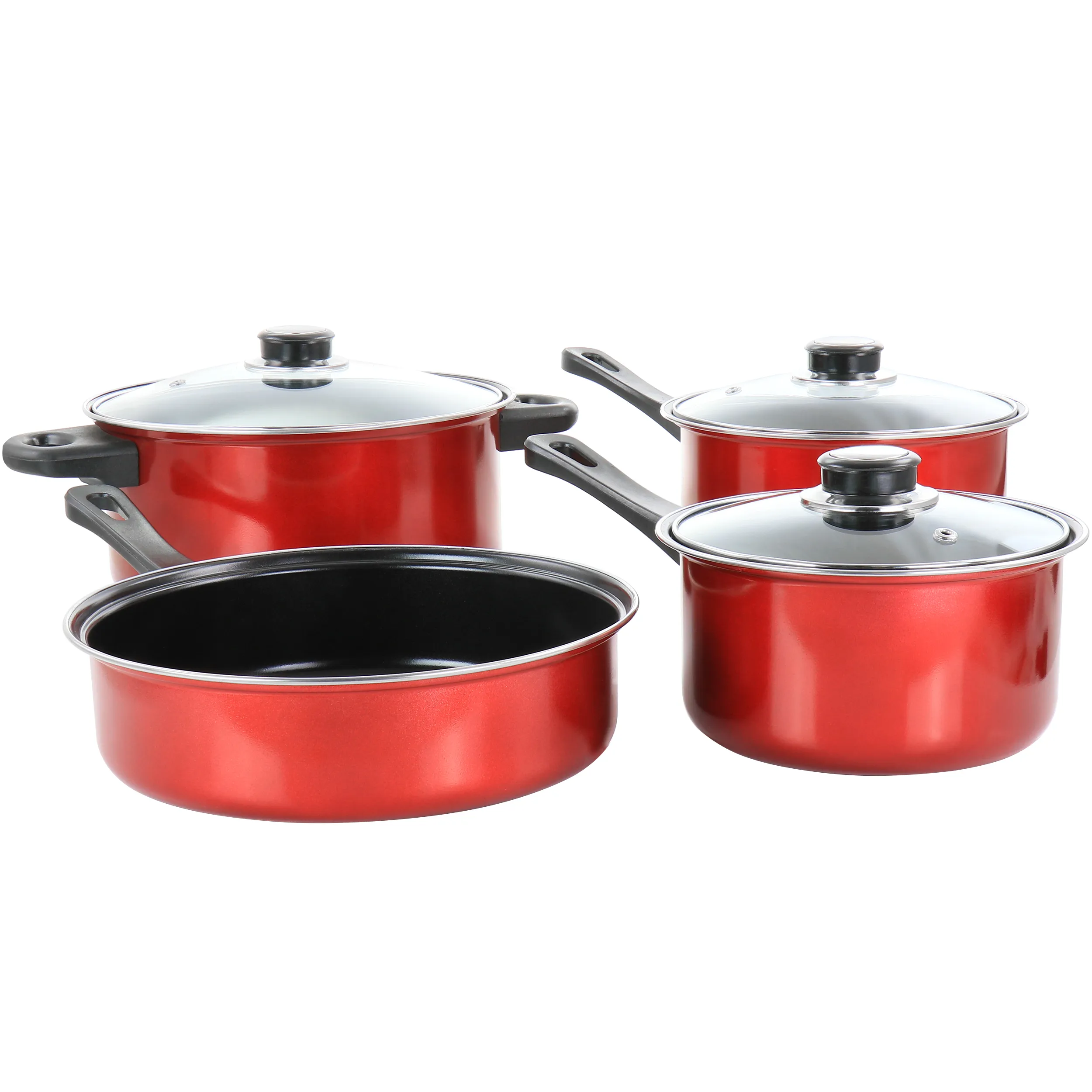 Gibson 127788.07 — Gibson Everyday Cardinal 7-Piece Cookware Set - Red