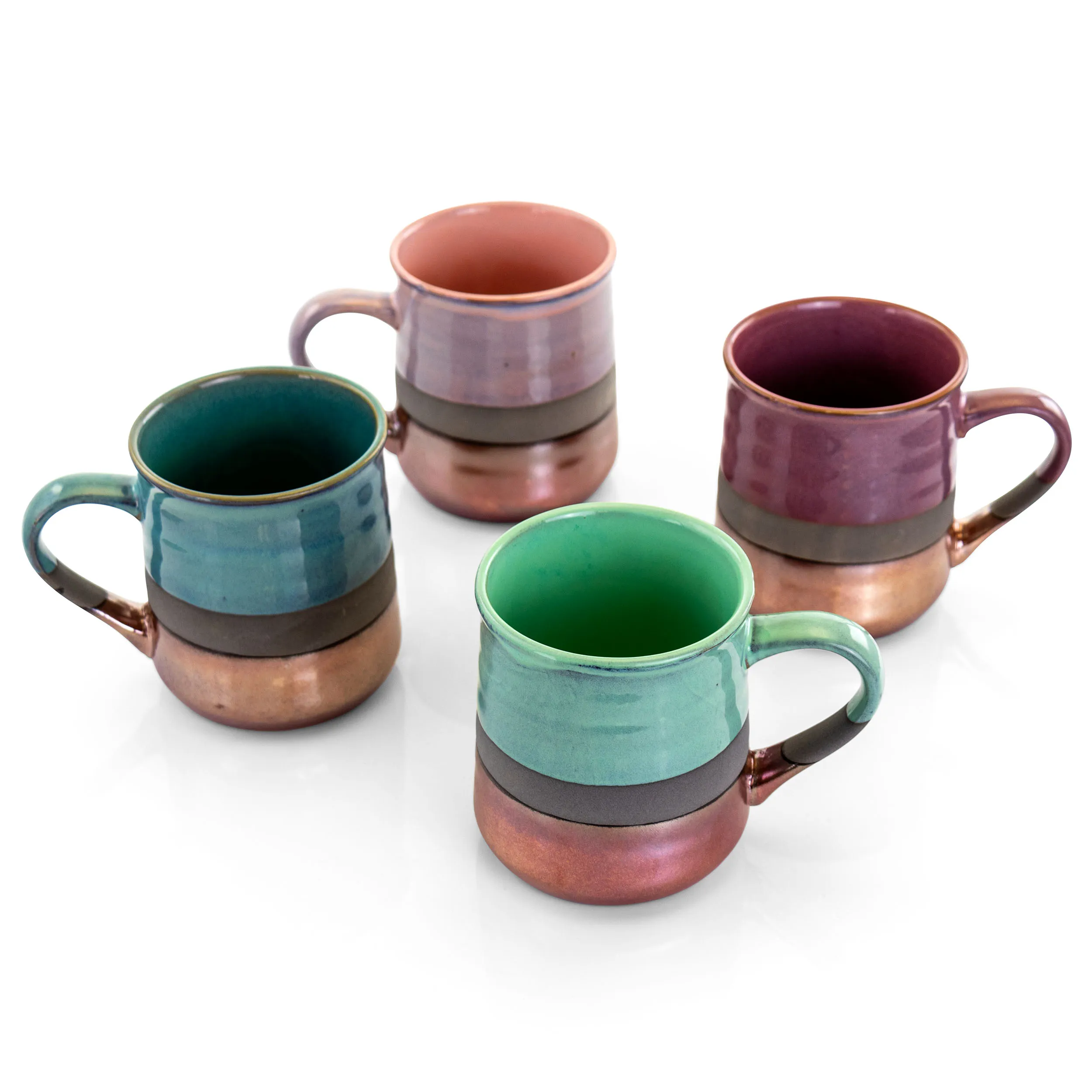 Gibson 126937.01 — Gibson Home Copper Tonal Stoneware Mug Set - 4 Pieces