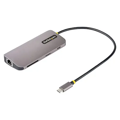 STARTECH 115busbcmultiport — USB C Multiport Adapter 4K 60Hz HDMI Video, 3 Port 5Gbps USB-A Hub, 100W USB Power Delivery Pass-Through/GbE/SD/MicroSD, 12"/30cm Cable, Travel Laptop Docking Station