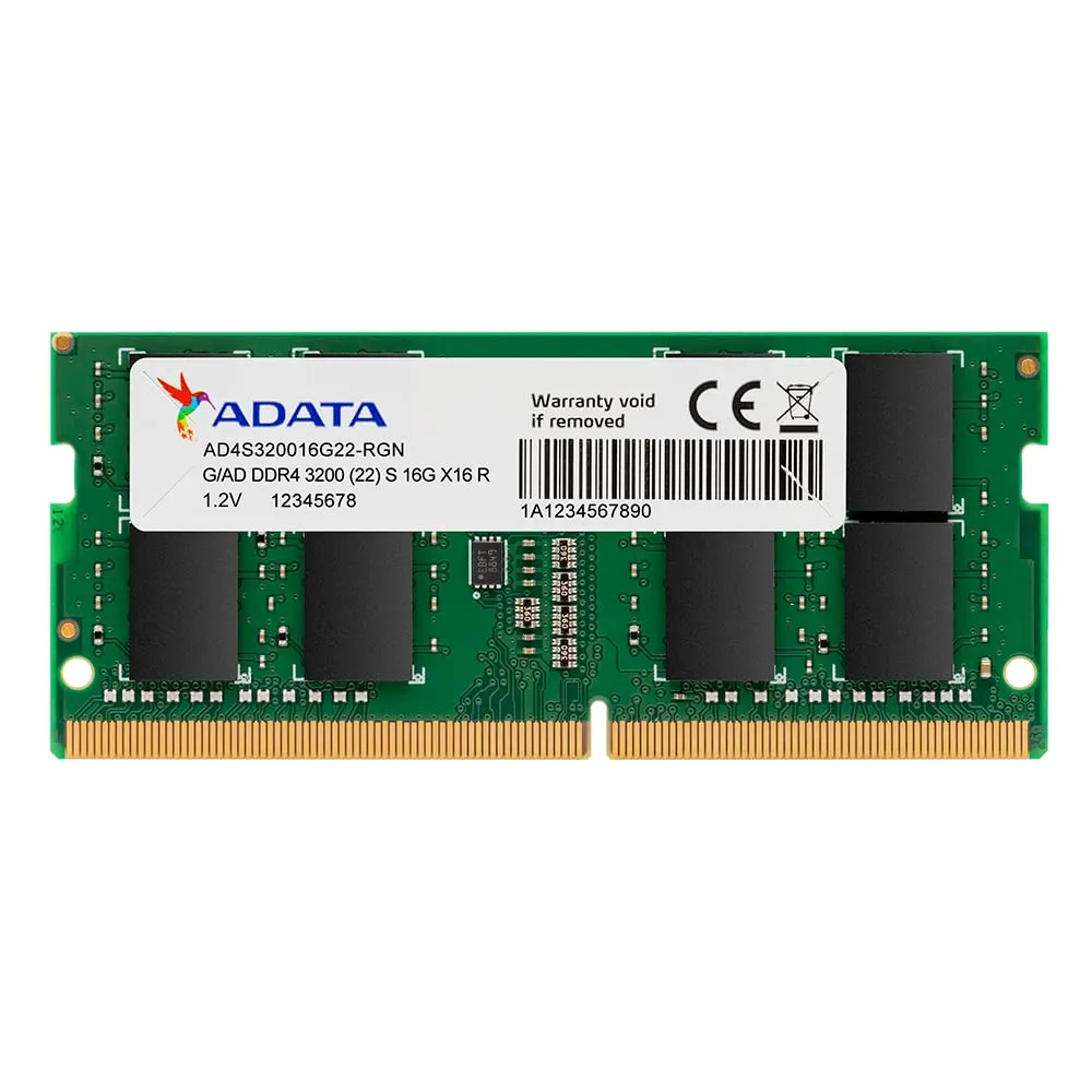 ADATA AD4S32008G22-SGN — ADATA 8GB DDR4 3200 SO-DIMM SINGLE TRAYMEMORY (DDR4 RAM)