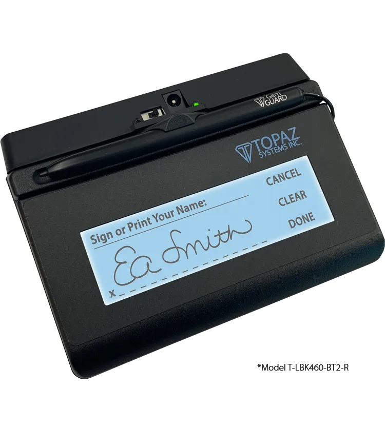 TOPAZ SYSTEMS T-LBK460-BT2-R — TOPAZ SIGLITE LCD 1X5 BT WL SIGNATURE PA