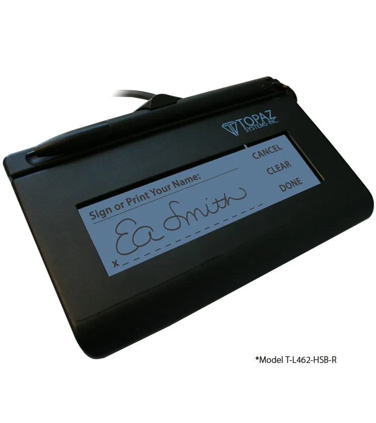TOPAZ SYSTEMS T-L462-B-R — TOPAZ SIGNATUREGEM LCD 1 X 5 SERIAL, TEXT DISPLAY: 258 CHARACTERS PER SCREEN AT