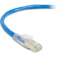 BLACK BOX CORPORATION BBN C6APC80SBL15 — Black Box CAT6A 650-MHz Locking Snagless Patch Cable - 15 ft Category 6a Network Cable for Patch Panel, Network Device - First End: 1 x RJ-45 Network - Male - Second End: 1 x RJ-45 Network - Male - 10 Gbit/s - Patch Cable - Shielding - Gold Plated Contact - CM - 26 AWG - Blue