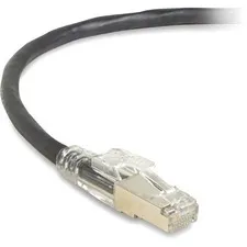 BLACK BOX CORPORATION BBN C6APC80SBK05 — Black Box CAT6A 650-MHz Locking Snagless Patch Cable - 5 ft Category 6a Network Cable for Patch Panel, Network Device - First End: 1 x RJ-45 Network - Male - Second End: 1 x RJ-45 Network - Male - 10 Gbit/s - Patch Cable - Shielding - Gold Plated Contact - CM - 26 AWG - Black