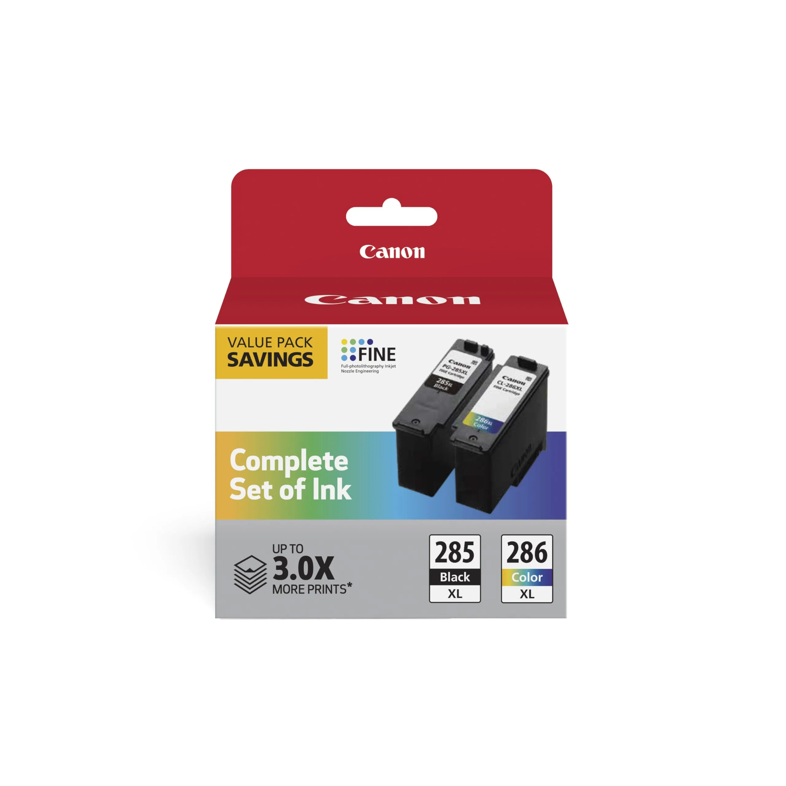 CANON 6196C004 — PG-285XL/CL-286 XL BLACK & COLOR PACK INK CARTRIDGE