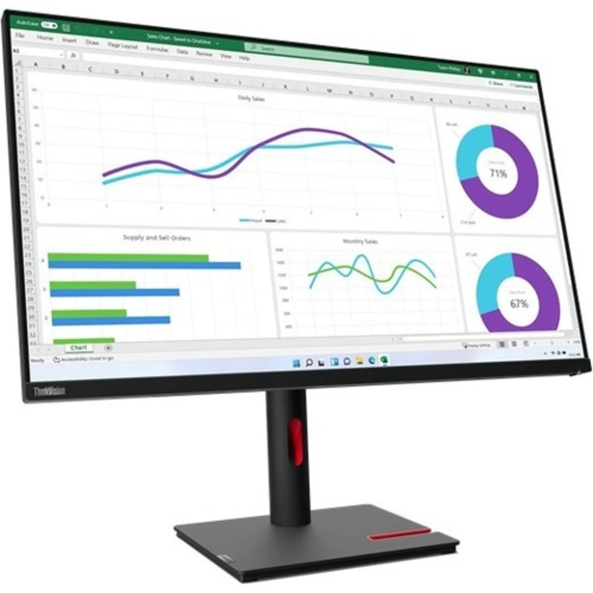LENOVO 63D3ZAR1US — THINKVISION T32H-30(63D3ZAR1US) - 31.5INCH 2560 X 1440 16:9 - 60 HZ - W-LED - 0.