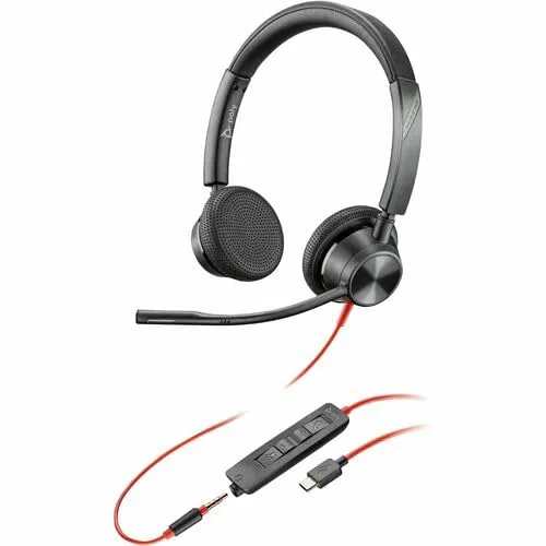 HP 8M3V4AA#ABA — POLY BLACKWIRE 3325 HEADSET +USB-C/A ADAPTER TAA US