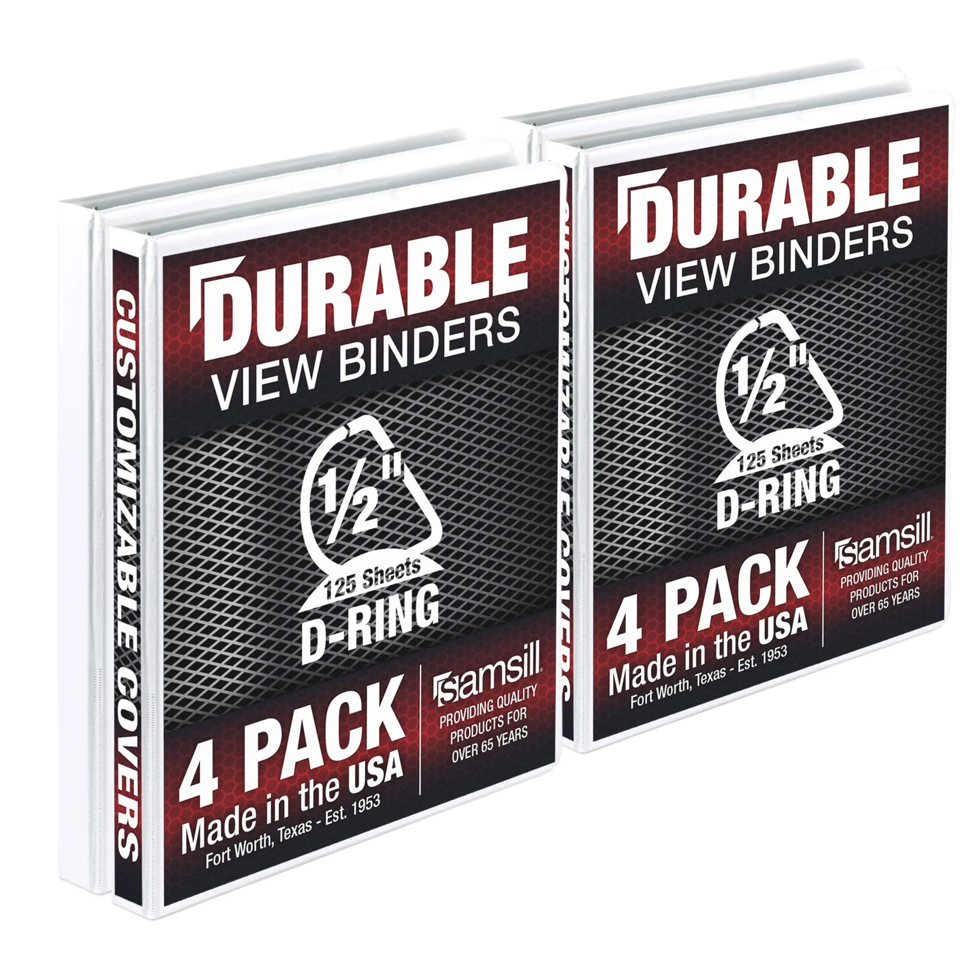 Samsill MP46417 — Durable 0.5" View D Ring Binder - White