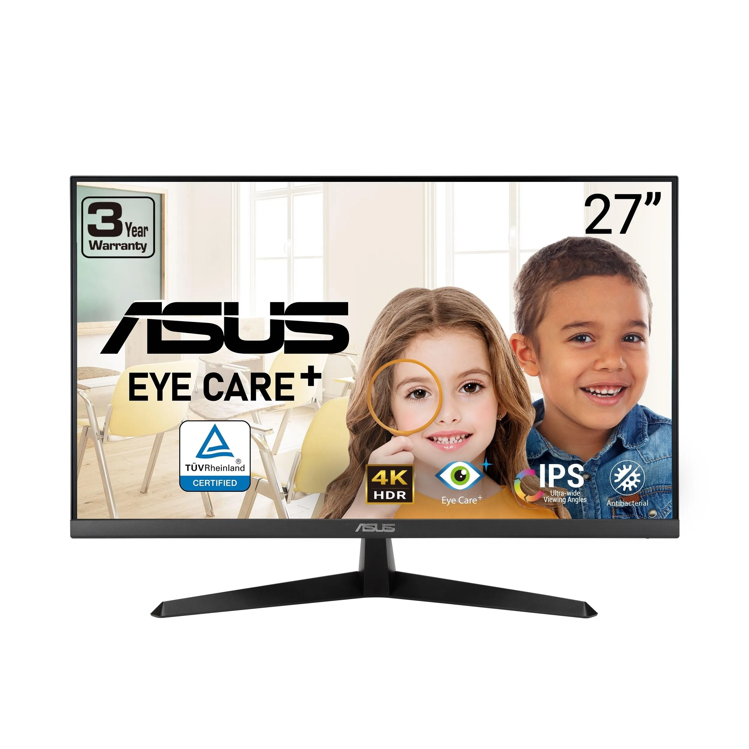 ASUS VY27UQ — ASUS VY27UQ 27-Inch 4K UHD IPS Monitor with Eye Care