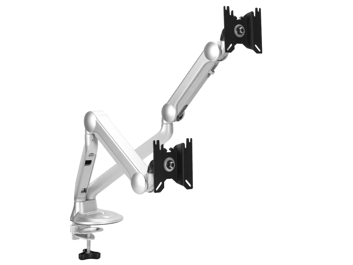 Siig CE-MT3X11-S1 — SIIG MTPRO DESKMOUNT DUAL ARM UP TO 32IN UP TO 19.8 LBS, GAS SPRING, FULL MOTIO