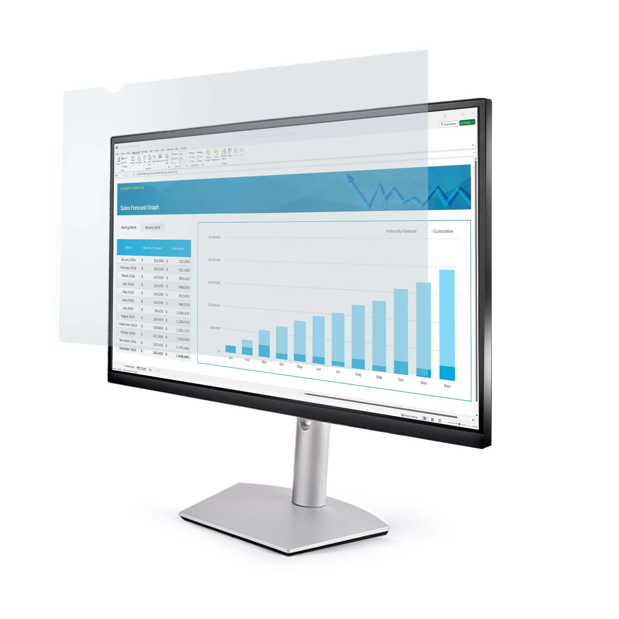 STARTECH 2469-ANTI-BLUE-LIGHT — 24-INCH 16:9 ANTI-BLUE LIGHT FILTER, BLUELIGHT SCREEN FILTER FOR 24IN COMPUTER M