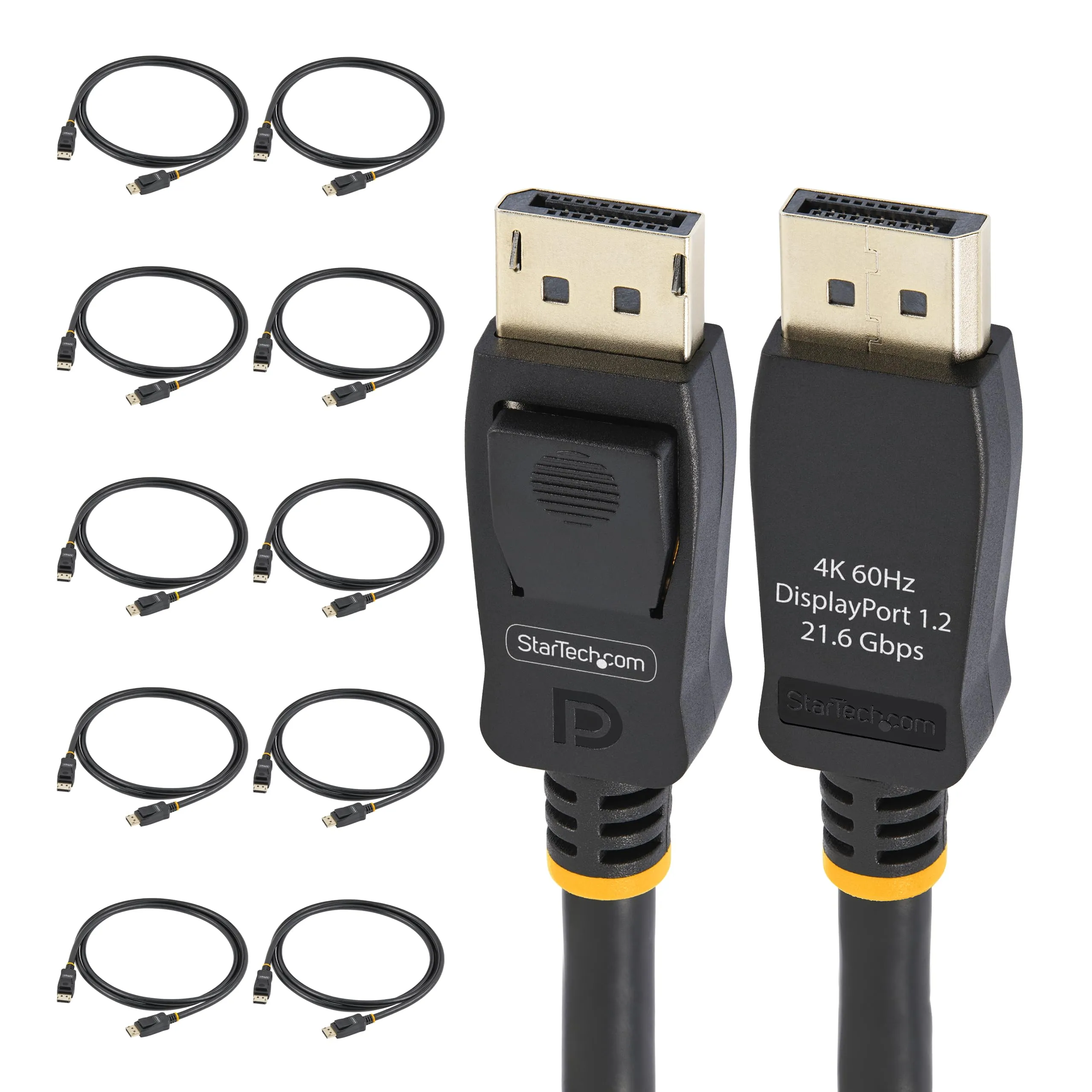 STARTECH DISPLPORT10L10PK — 10FT (3M) VESA CERTIFIED DISPLAYPORT CABLE - 10 PACK - DISPLAYPORT 1.2 CORD, 4K