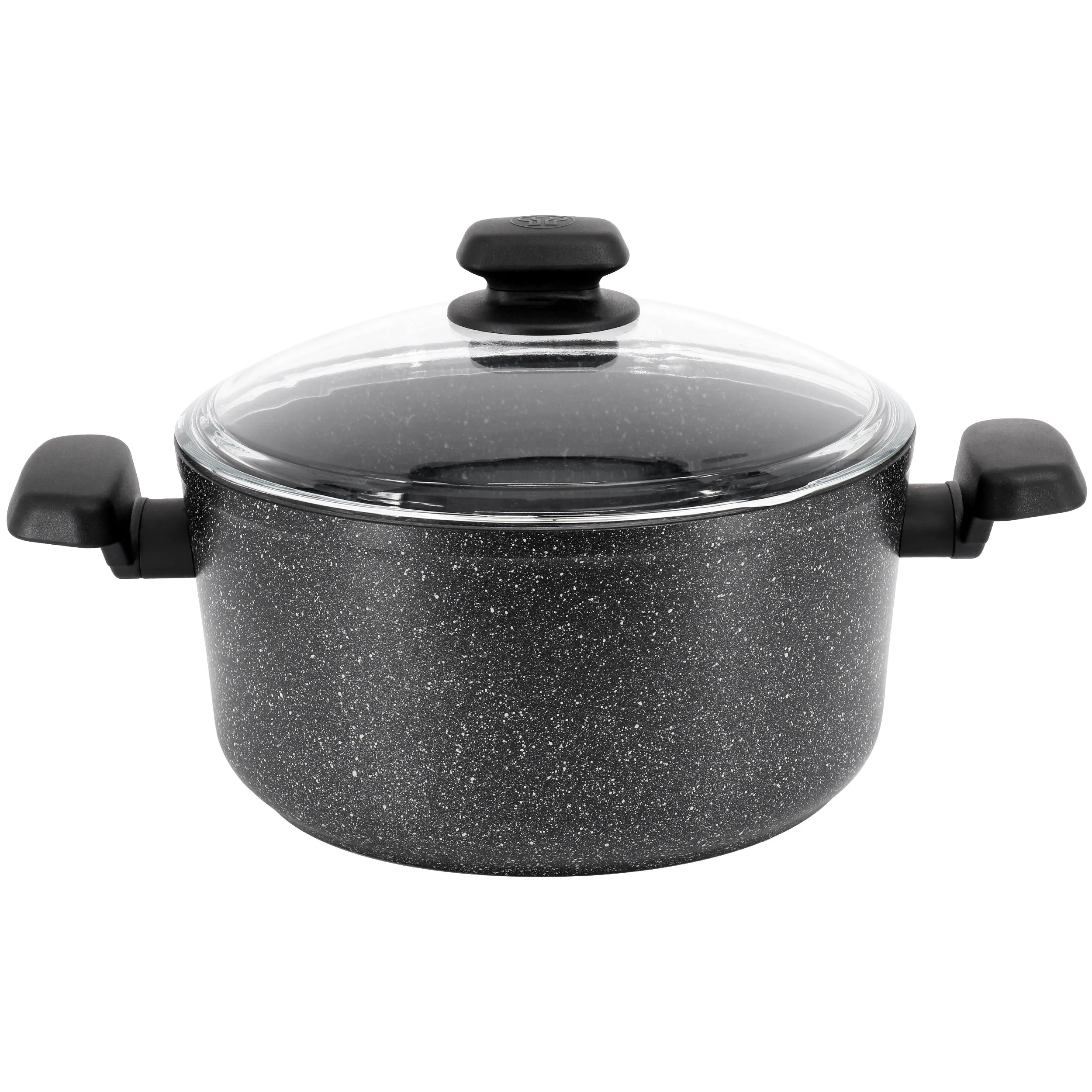 Korkmaz A1343 — Korkmaz Ornella Non Stick 11 Inch 8 Liter Casserole with Lid in Black