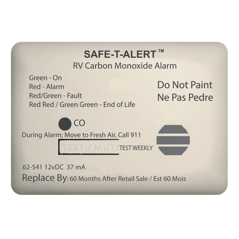 Safe-T-Alert 62-541-WT — RV Carbon Monoxide Alarm - 12V Surface Mount - White