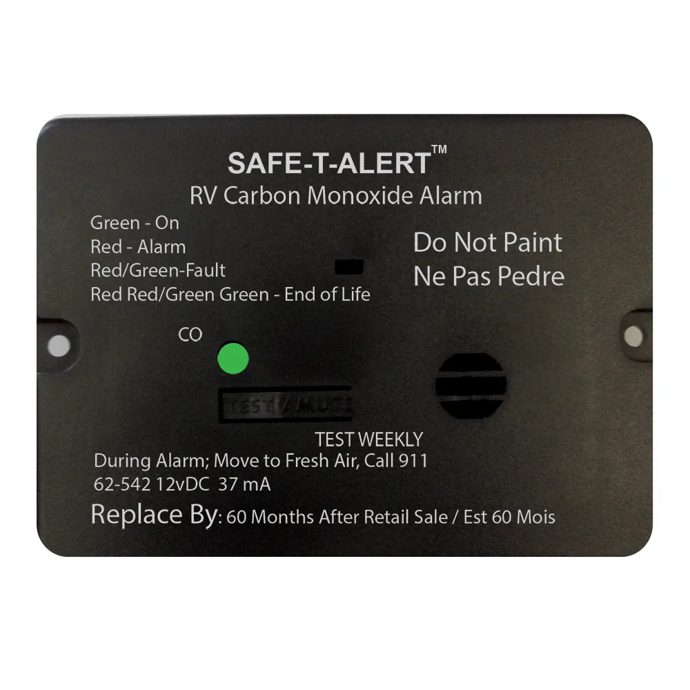 Safe-T-Alert 62-542-BL — Safe-T-Alert 62 Series Carbon Monoxide Alarm - RV - Black