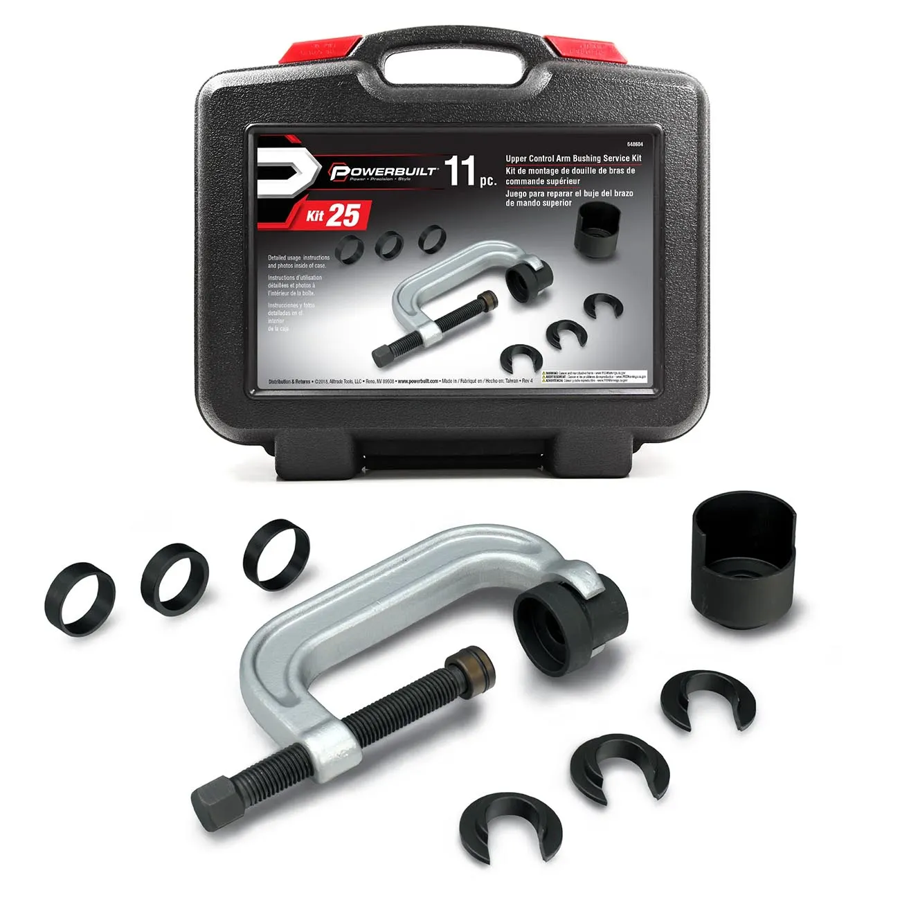 POWERBUILT 648604 — Powerbuilt Control Arm Bushing Tool Set for Easy Repairs