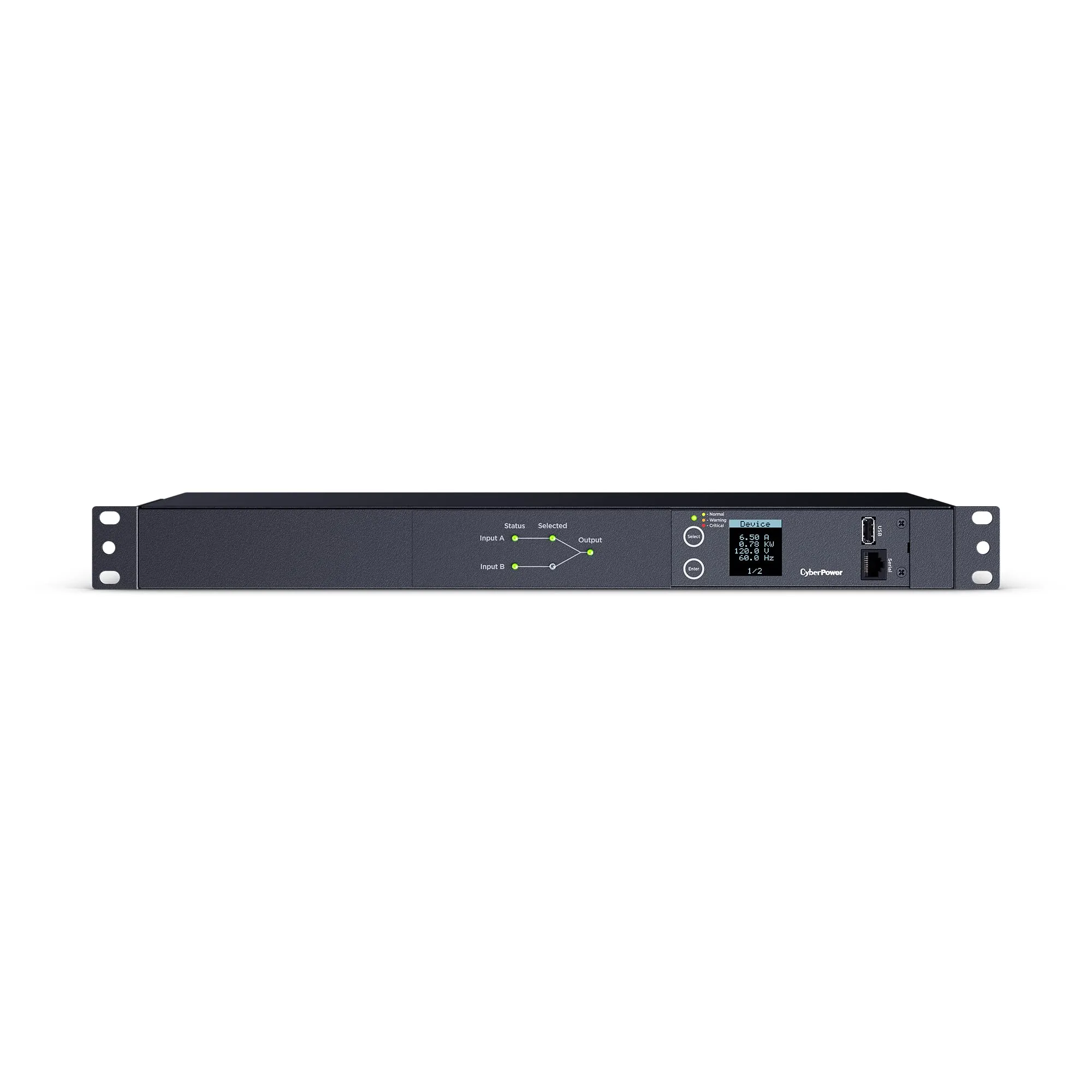 CyberPower PDU24001 — PDU24001 - POWER DISTRIBUTION UNIT - 1U - 100-120V - 10  NEMA 5-15R - 12A - 3 YE