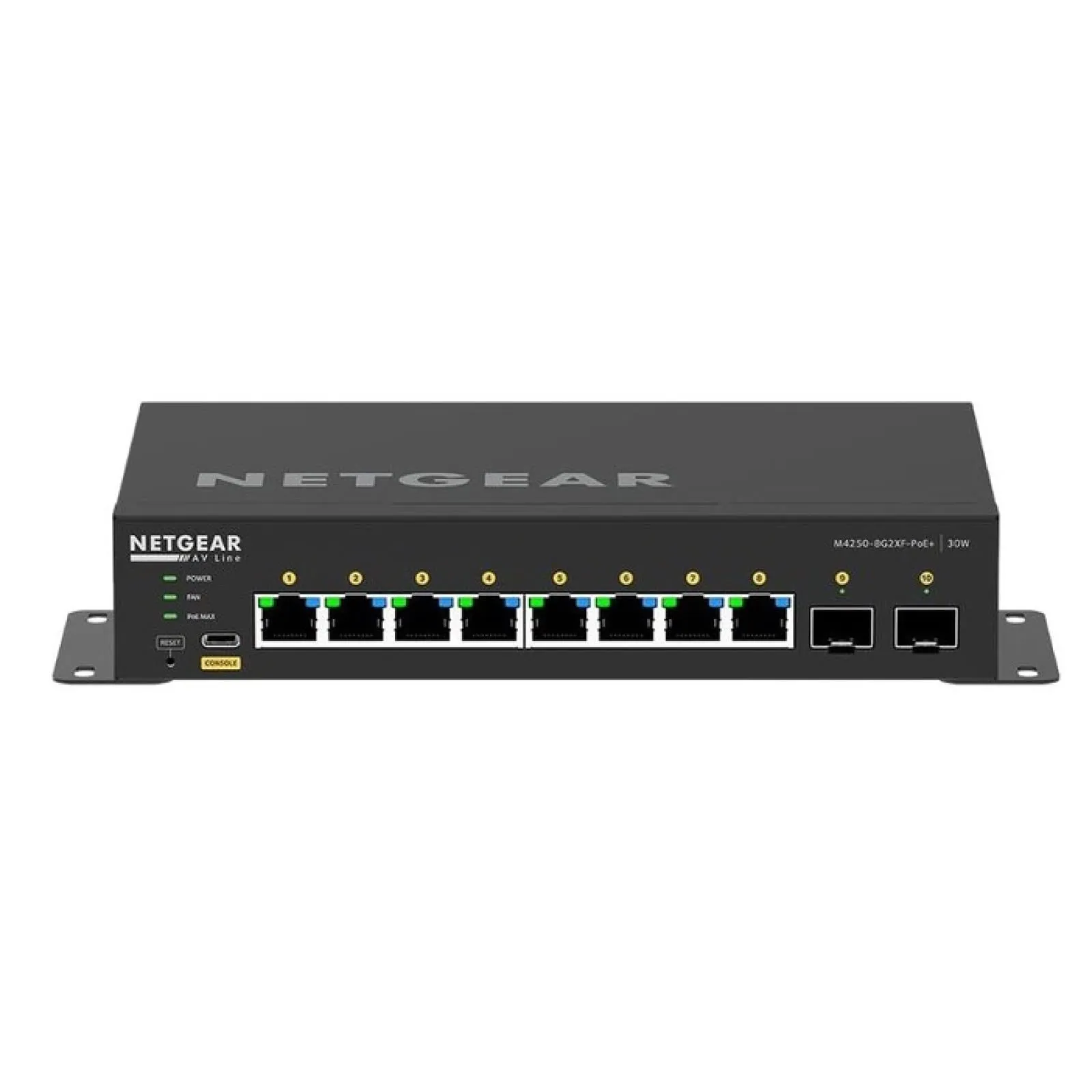 NETGEAR GSM4210PX-100NAS — SWITCH - GSM4210PX-100NAS - DESKTOP - 8-PORT 10/100/1000BASE-T (RJ45) POE+ WITH