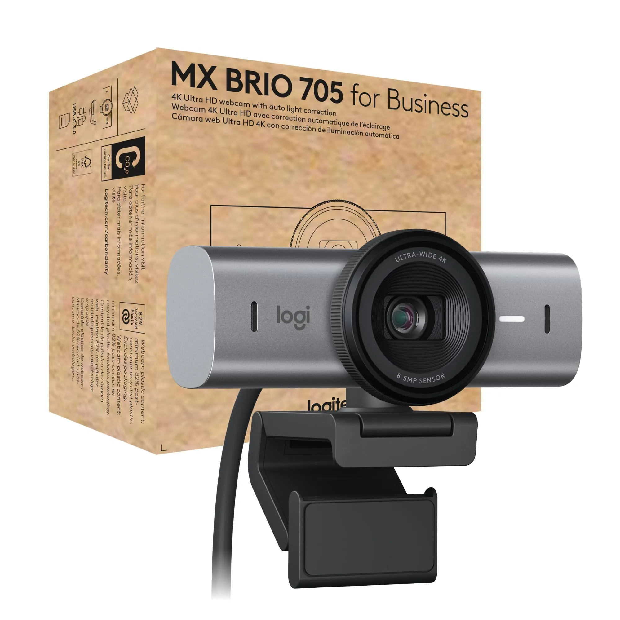 Logitech 960-001529 — LOGITECH MX BRIO 705 FOR BUSINESS - GRAPHITE