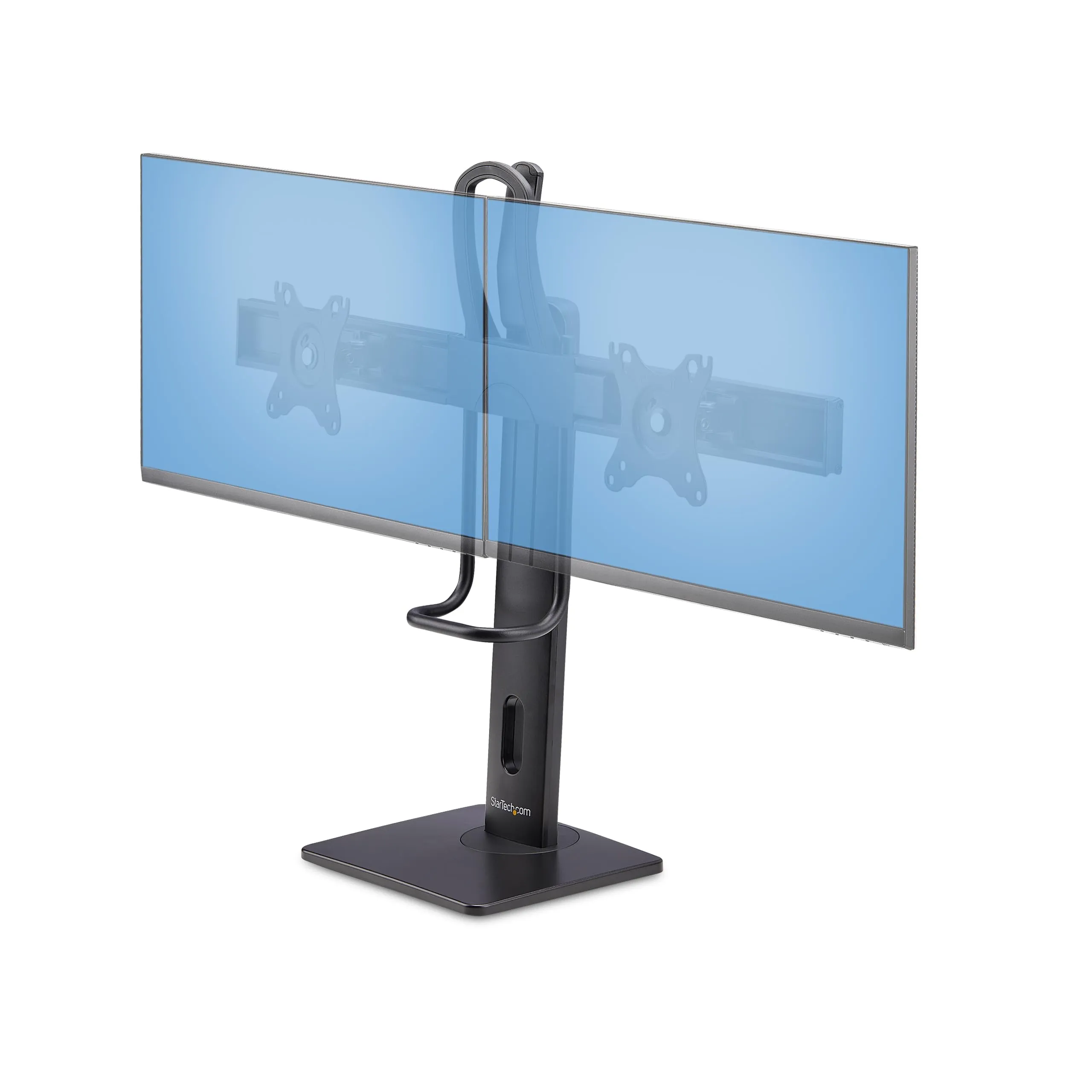 STARTECH 2MC1S-MONITOR-STAND — CROSSBAR DUAL MONITOR DESK STAND FOR DOUBLE 27-INCH SCREENS, VESA MOUNT 75X75/10