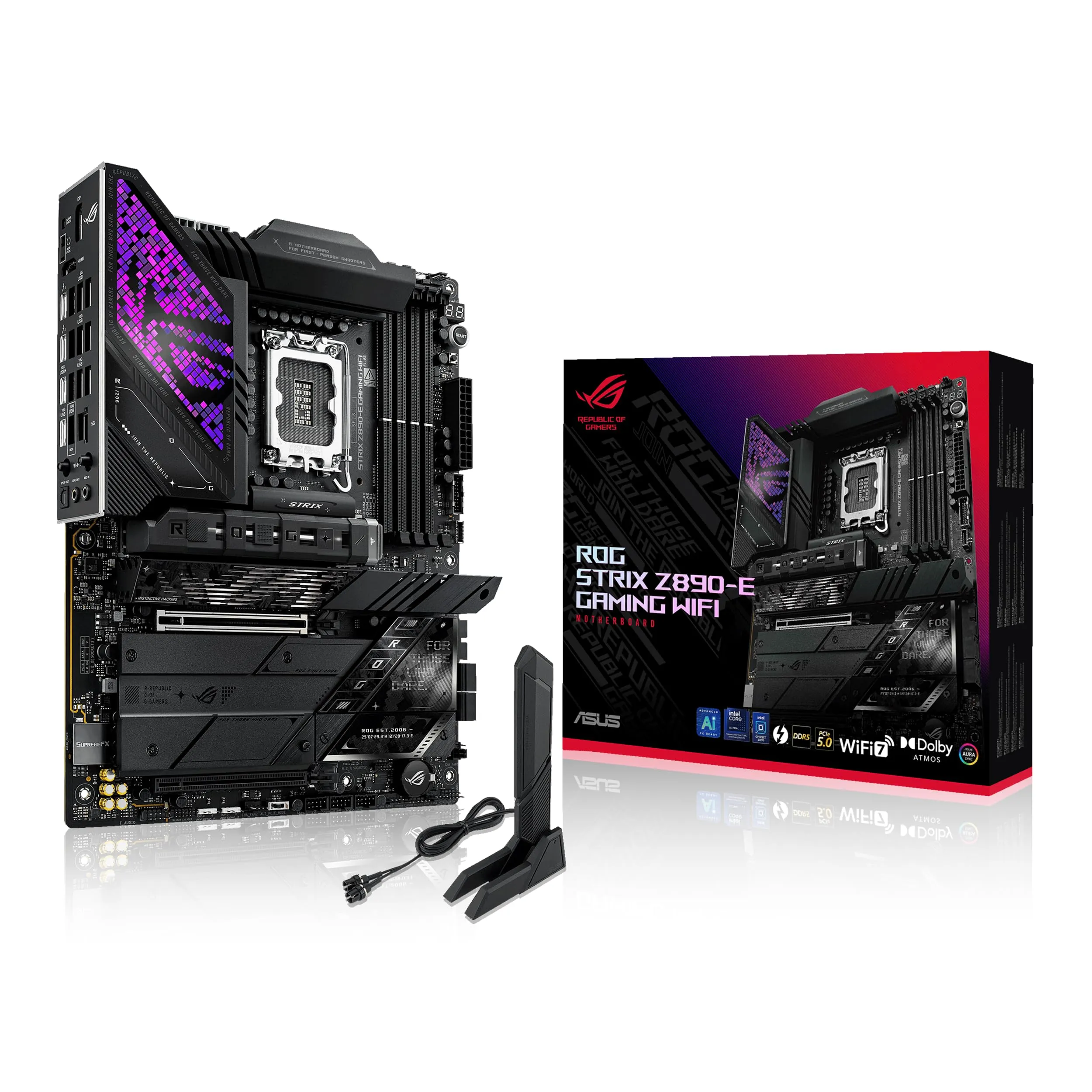 ASUS ROG STRIX Z890-E GAMING WIFI — ASUS MB ROG STRIX Z890-E GAMING WIFI Z890 LGA1851 max.192GB DDR5 ATX Retail