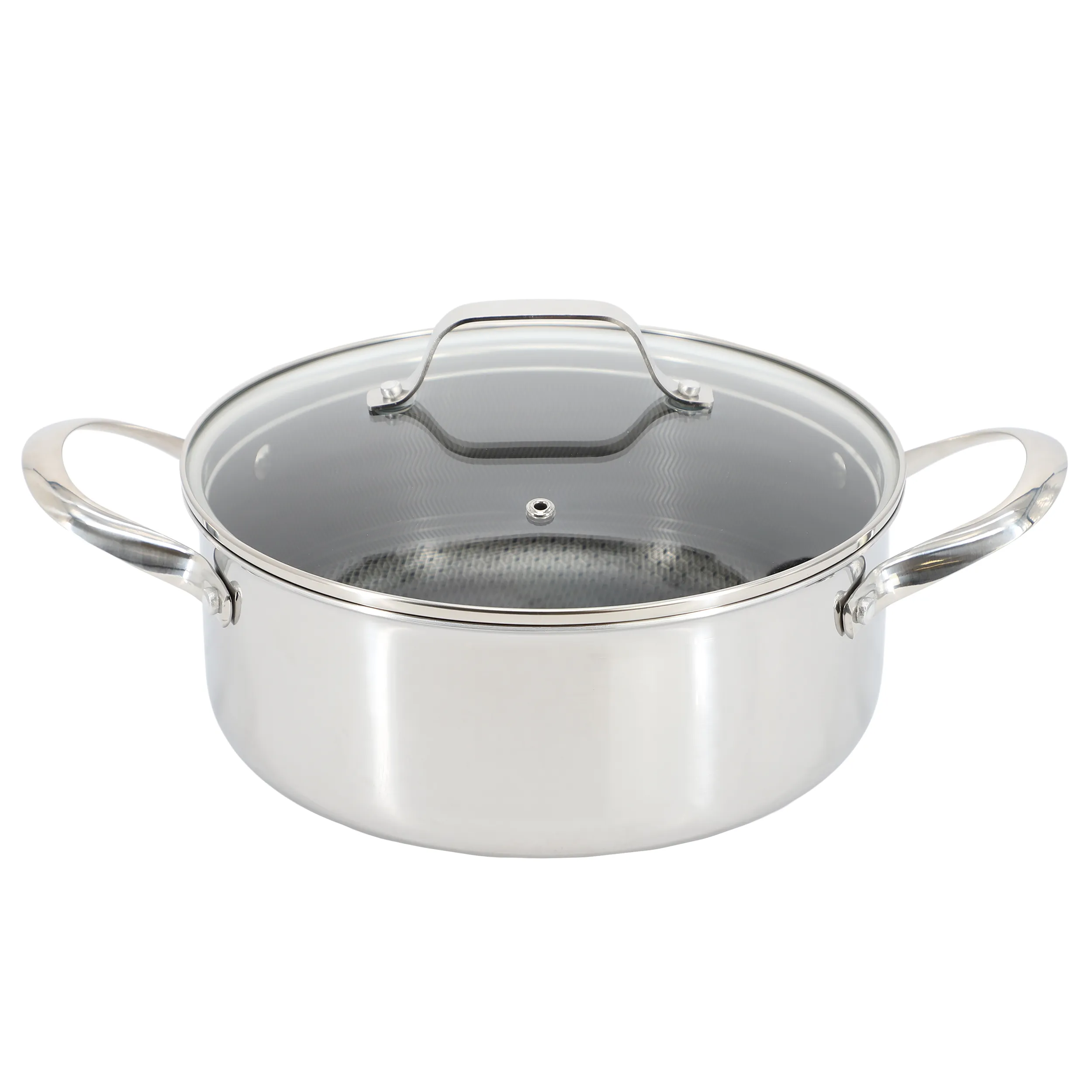 OSTER 143062.02 — Oster 4.5 Quart Stainless Steel Nonstick Dutch Oven - Silver