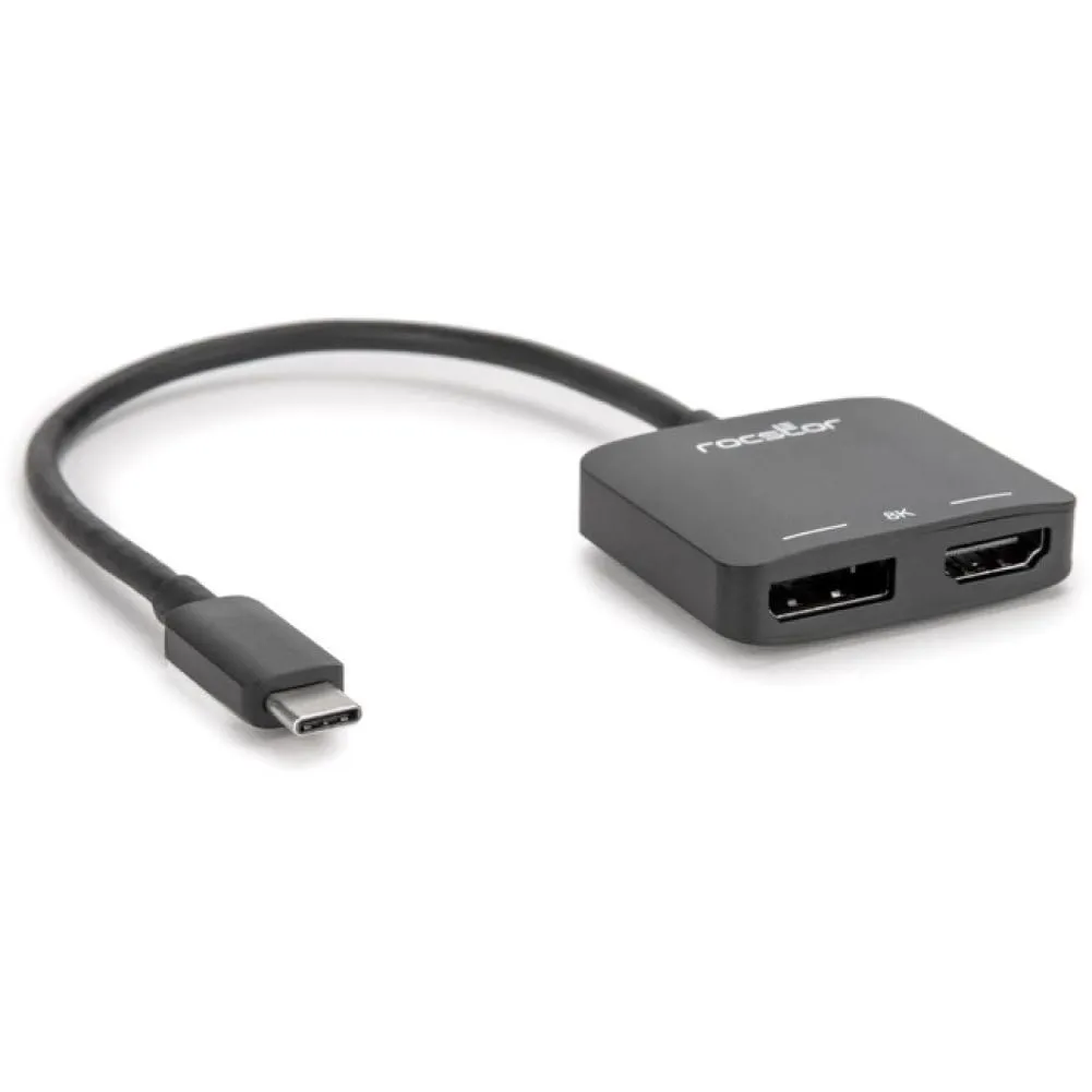 ROCSTOR Y10A268-B1 — ROCSTOR PREMIUM USB C TO HDMI 2.0 OR DISPLAYPORT 1.4A MONITOR ADAPTER - MST MODE