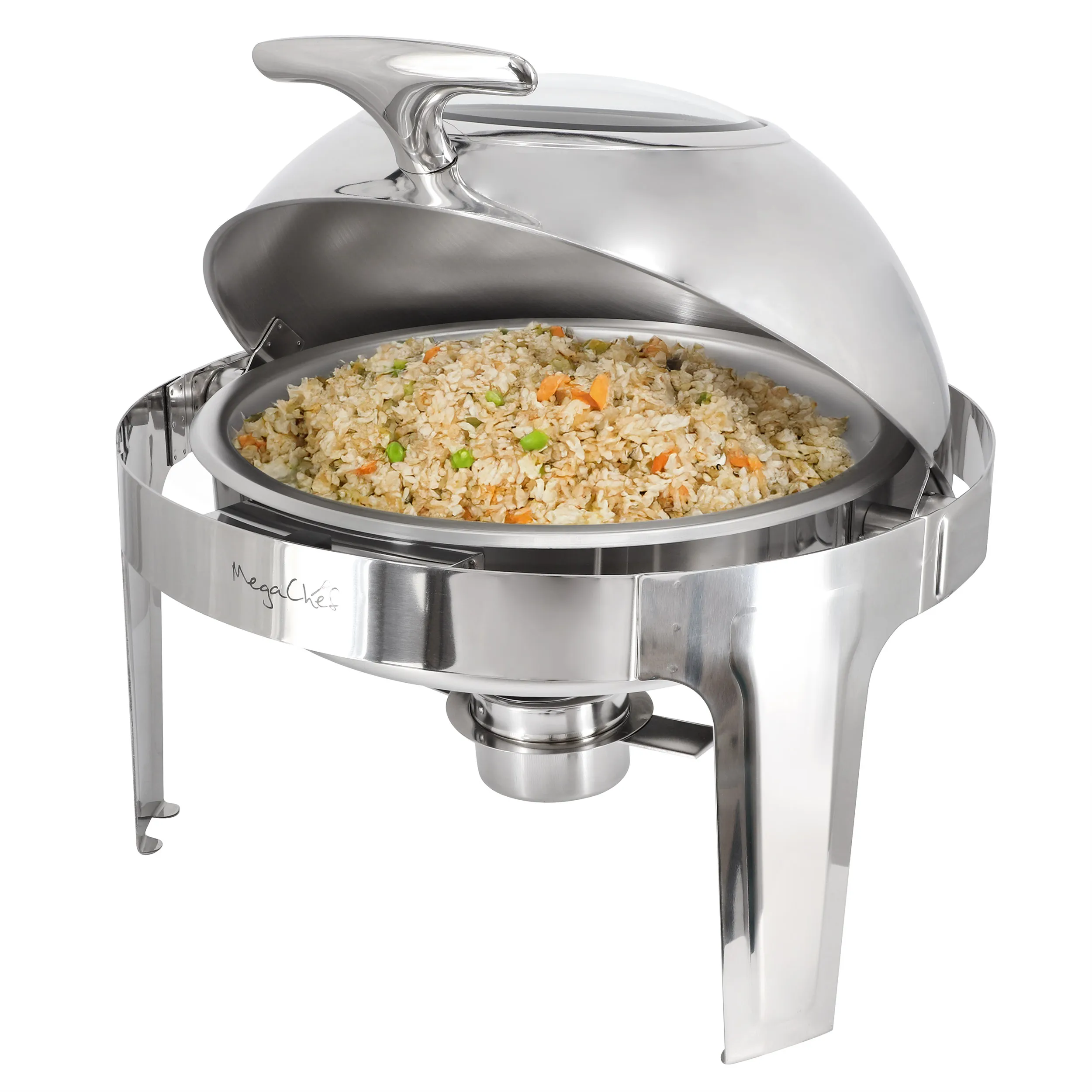 MegaChef MG-431101 — MegaChef 6.3 Quart Round Stainless Steel Chafing Dish