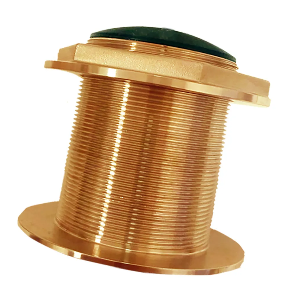 ECHO BT87M1KW-12 — Echonautics Bronze Low-Profile Thru-Hull Medium-Frequency CHIRP Transducer - 1kW, 12° Tilt, 85-135kHz