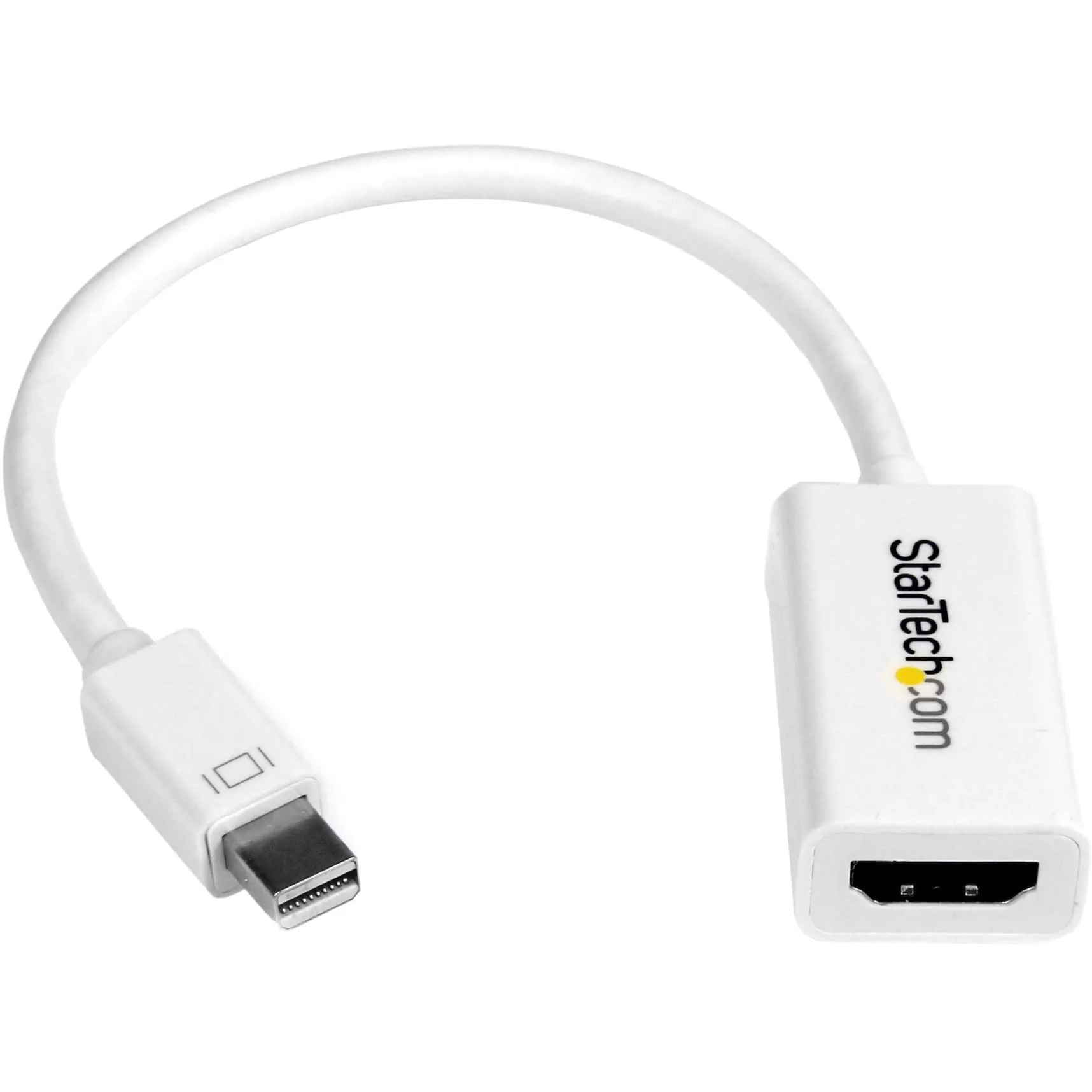 STARTECH MDP2HD4KSW — WHITE ACTIVE MINI DISPLAYPORT TO HDMI ADAPTER DONGLE - 4K 30HZ/1080P/7.1 AUDIO/H