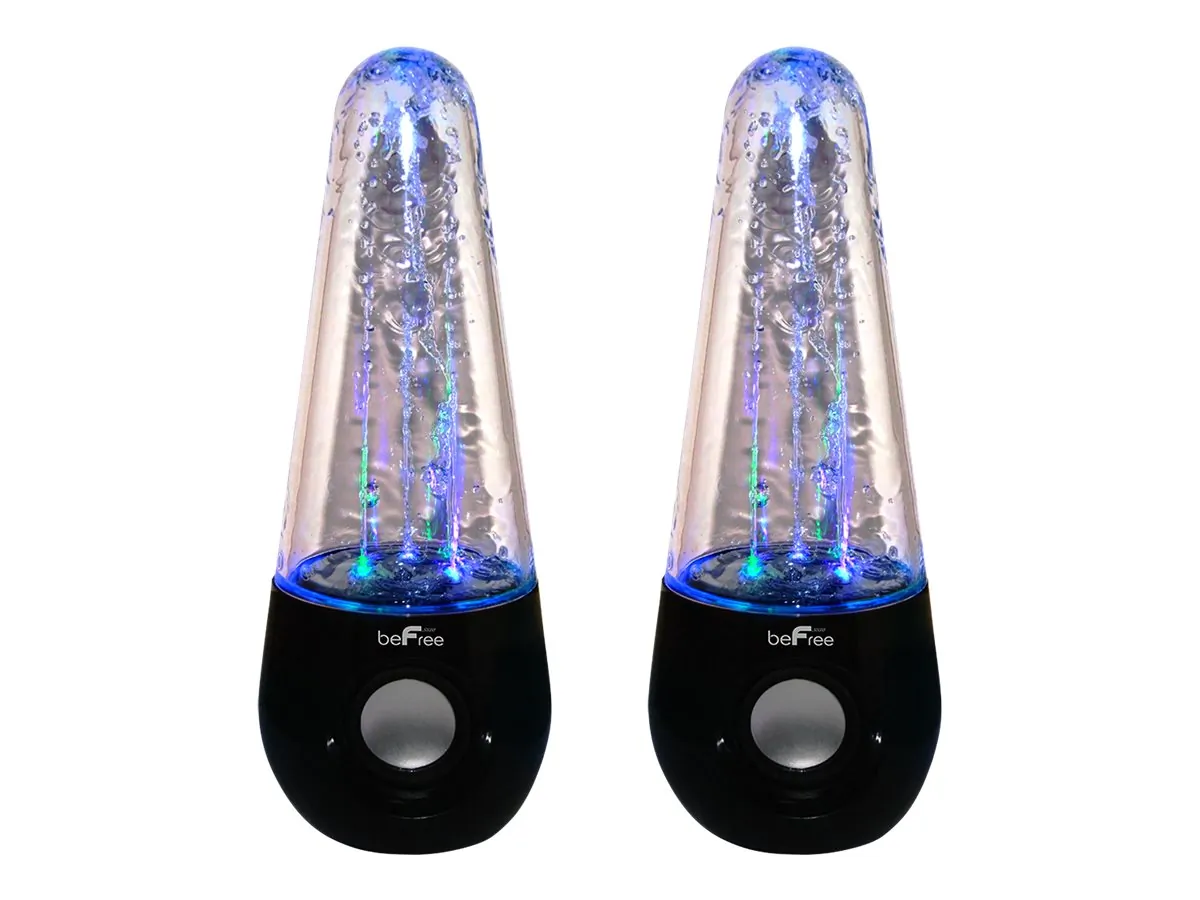 BeFree BFS-165 — beFree Sound Bluetooth LED Dancing Water Multimedia Speakers in Black