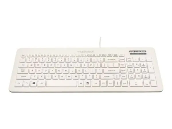 MAN & MACHINE VC/W5 — VERYCOOL KEYBOARD (WHITE) - STYLISH, FULL-SIZE WASHABLE SILICONE KEYBOARD; LOCKA