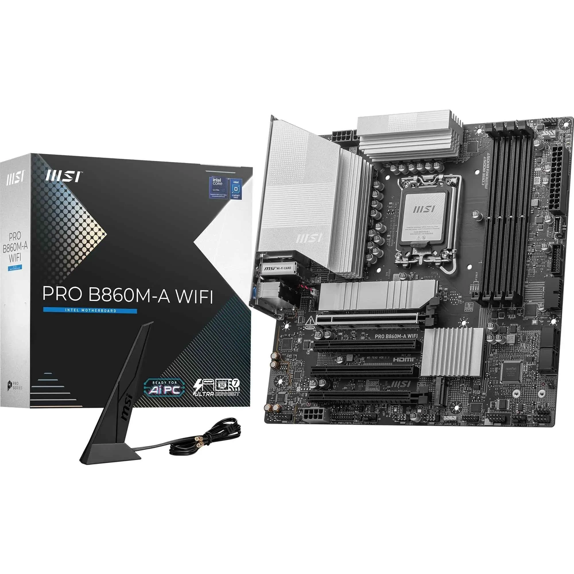 MSI B860MAWIFI — MSI PRO B860M-A WIFI MATX Gaming Motherboard