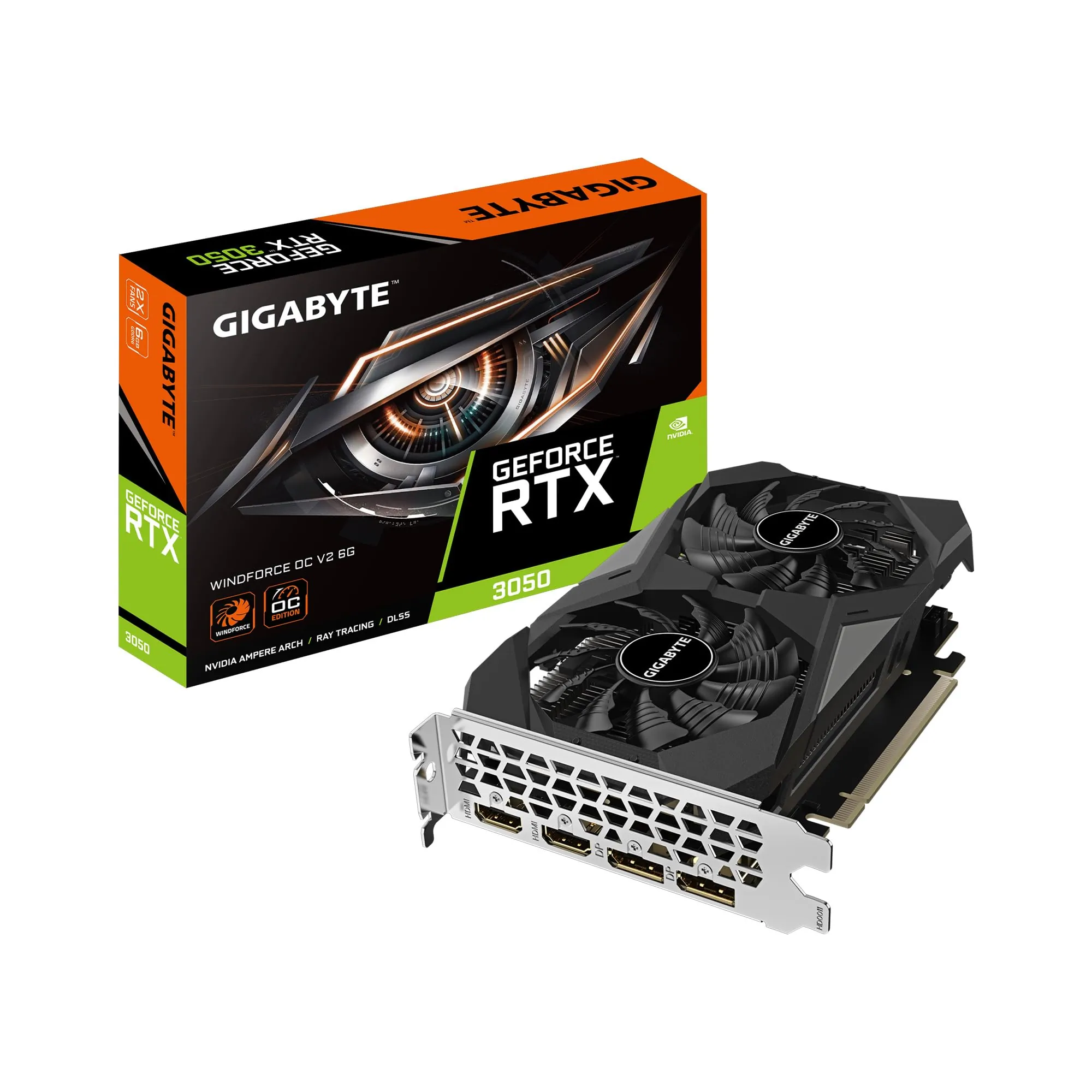 GIGABYTE GV-N3050WF2OCV2-6GD — GEFORCE RTX 3050 WINDFORCE OC V2 6G