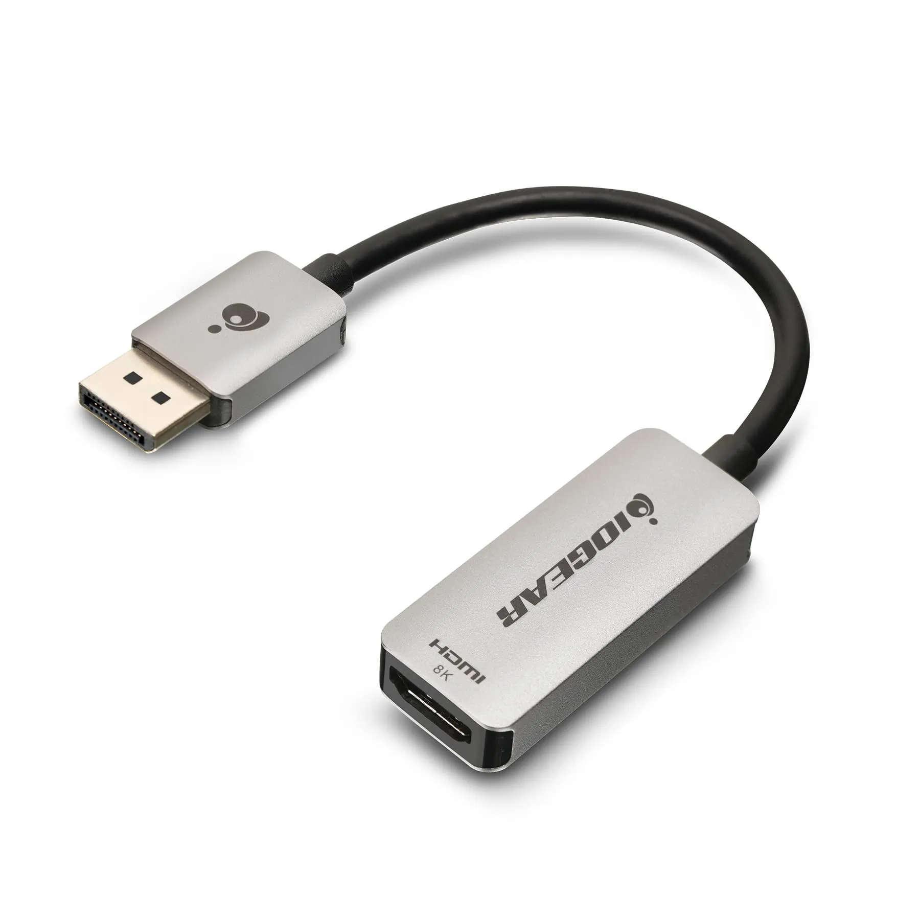 IOGear GDPHD8KA — IOGEAR 8K DISPLAYPORT TO HDMI ADAPTER, HDR10+, HDCP 1.4, HDCP 2.3, DP 1.4, GDPHD
