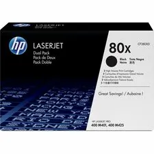 HP CF280XD — HP 80X (CF280XD) High Yield Laser Toner Cartridge - Dual Pack - Black - 2 Carton - 6900 Pages